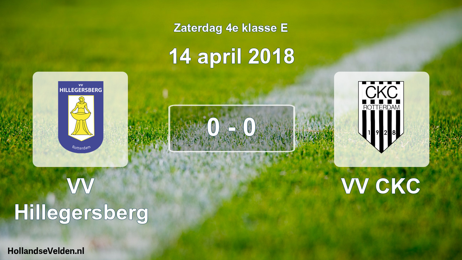 Total number of matches played: VV Hillegersberg - VV CKC 0 - 0 (14 April 2018)