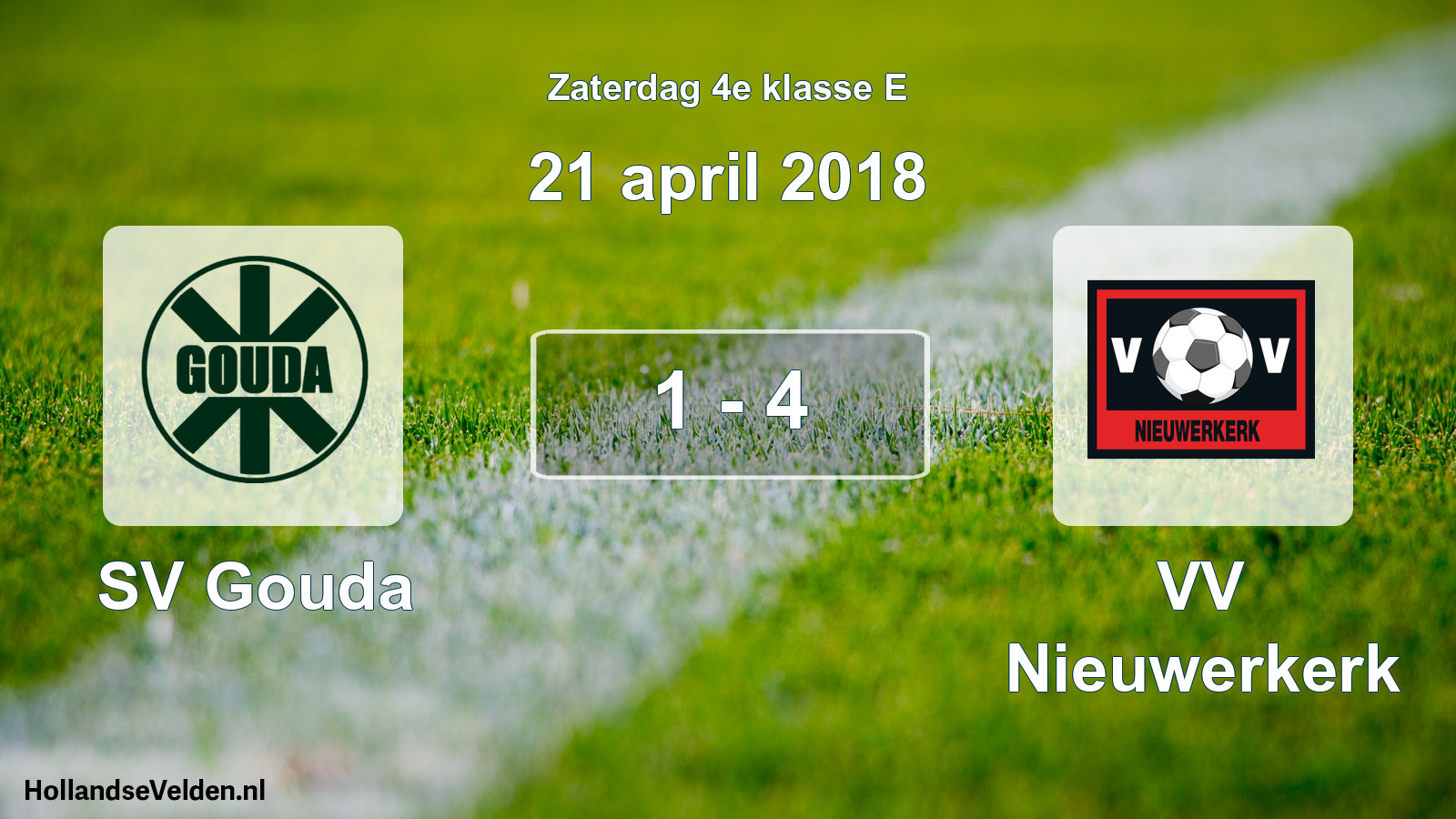 Total number of matches played: SV Gouda - VV Nieuwerkerk 1 - 4 (21 April 2018)