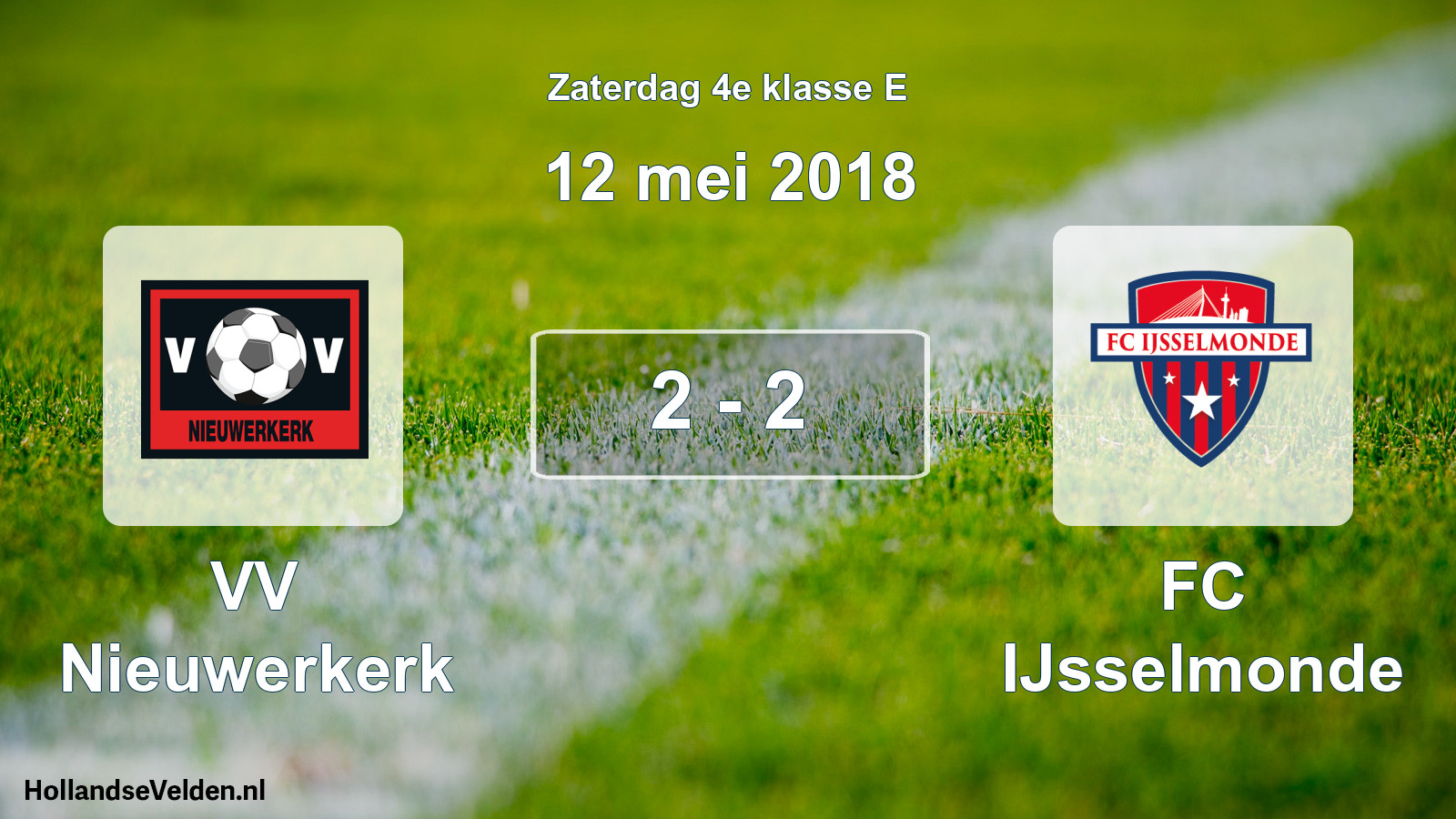 Total number of matches played: VV Nieuwerkerk - FC IJsselmonde 2 - 2 (12 May 2018)