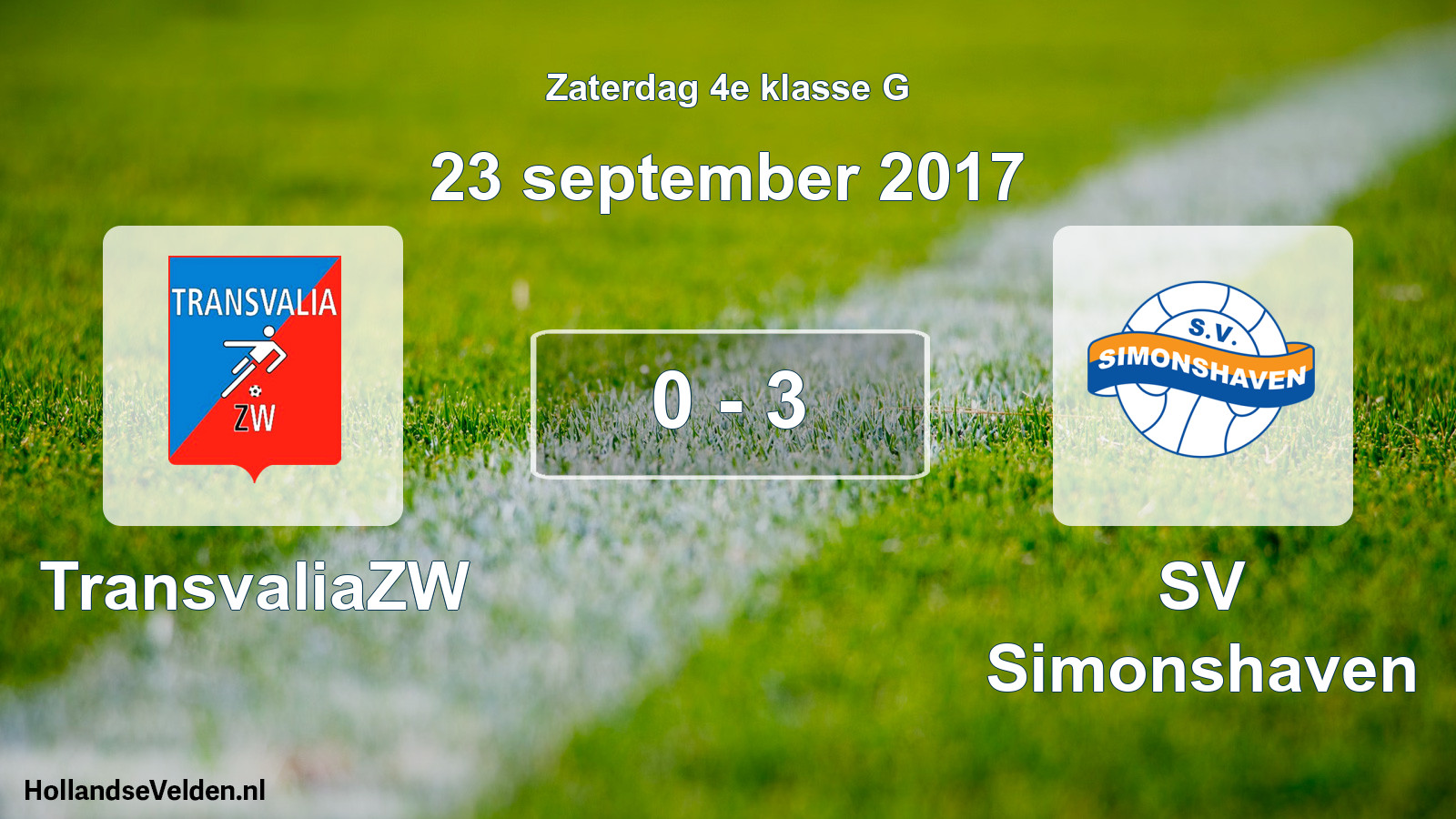 Total number of matches played: TransvaliaZW - SV Simonshaven 0 - 3 (23 September 2017)