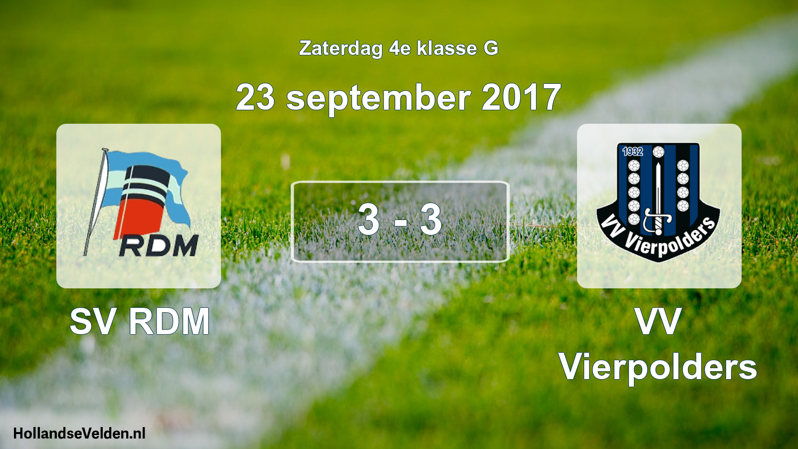 Total number of matches played: SV RDM - VV Vierpolders 3 - 3 (23 September 2017)