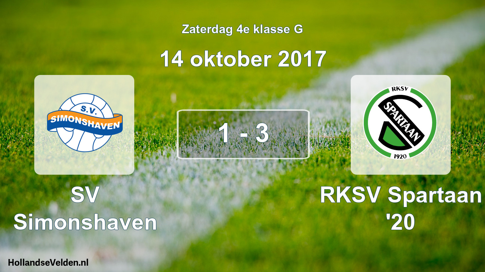 Total number of matches played: SV Simonshaven - RKSV Spartaan '20 1 - 3 (14 October 2017)