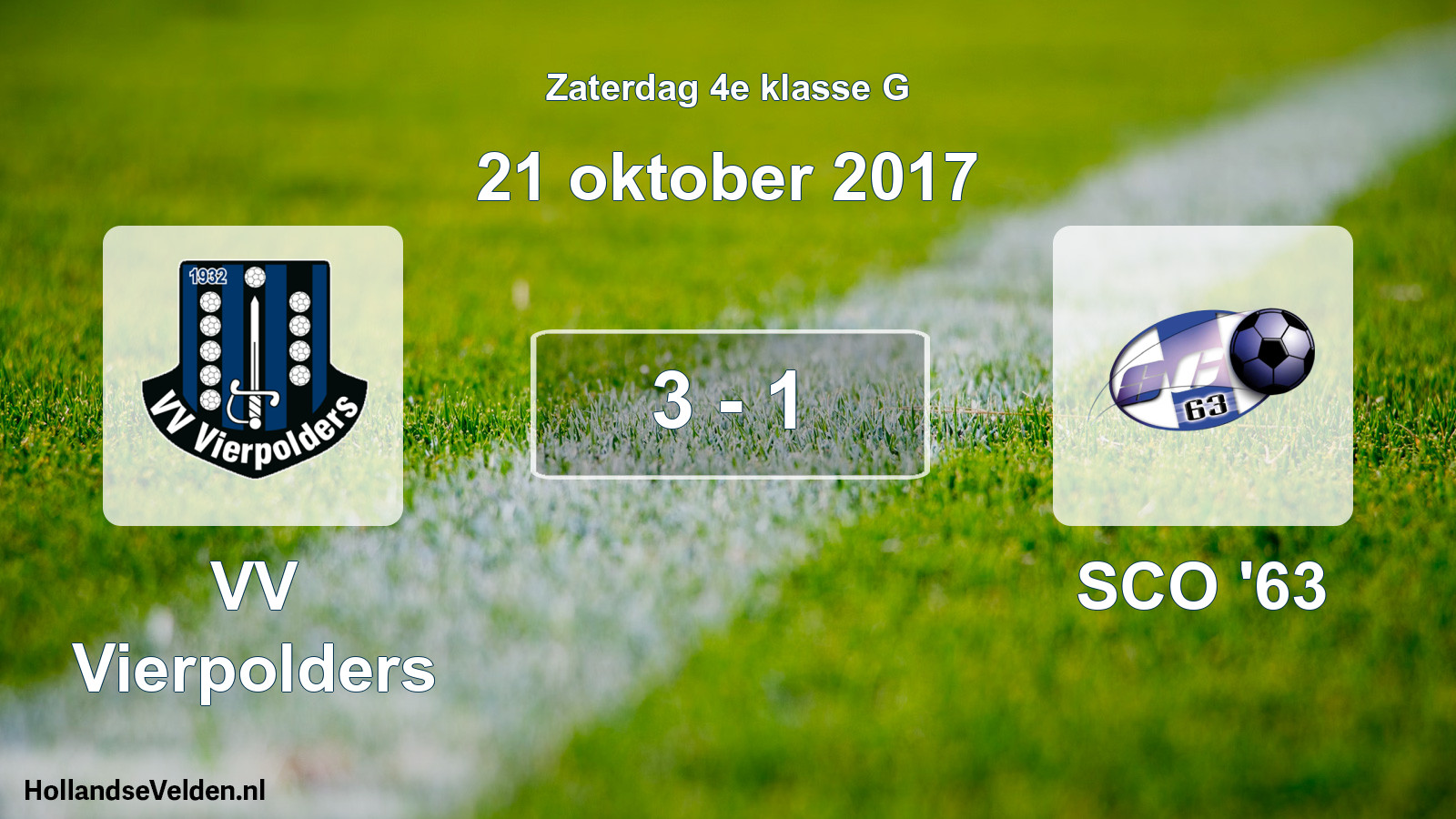 Total number of matches played: VV Vierpolders - SCO '63 3 - 1 (21 October 2017)