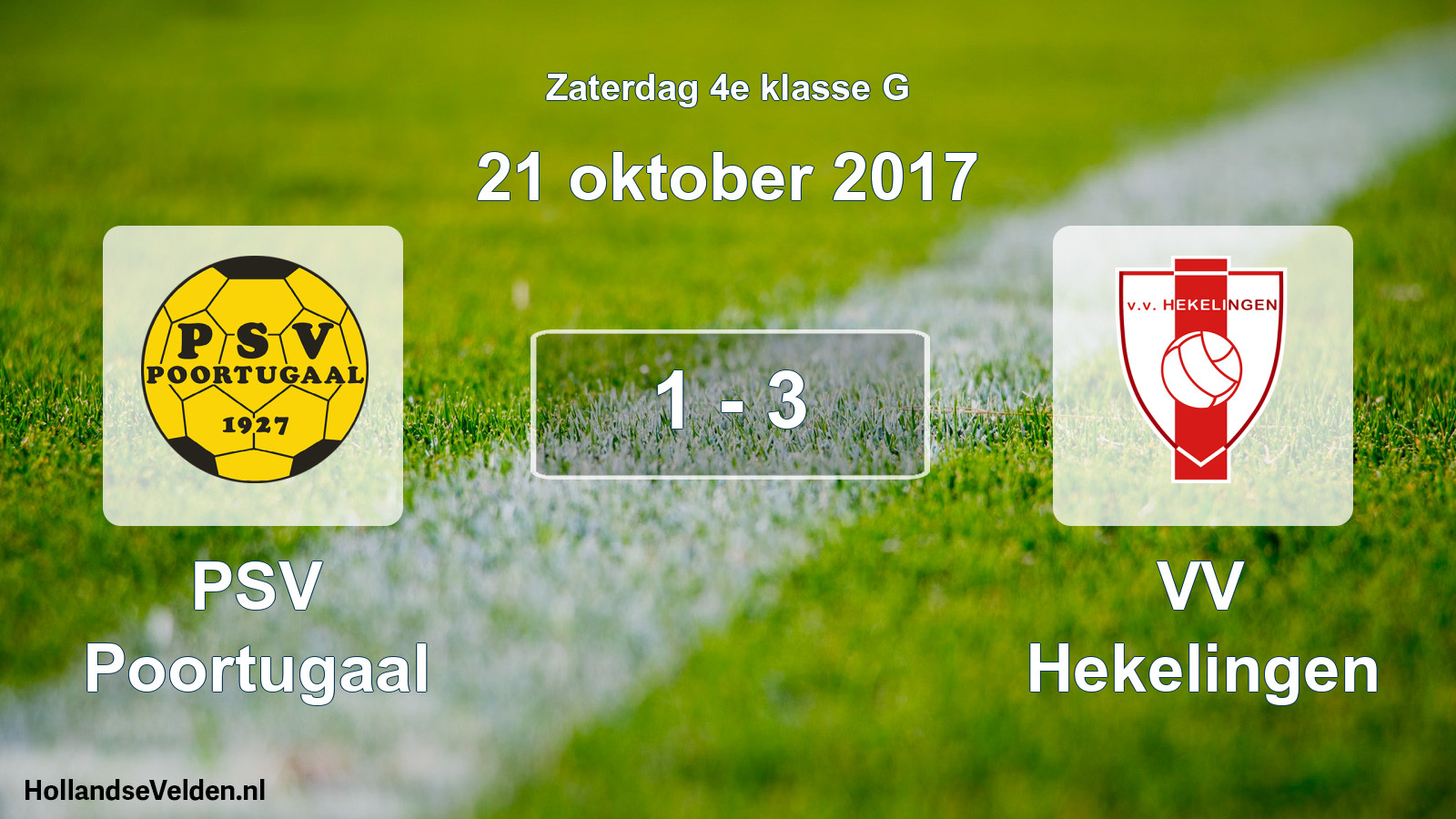 Total number of matches played: PSV Poortugaal - VV Hekelingen 1 - 3 (21 October 2017)
