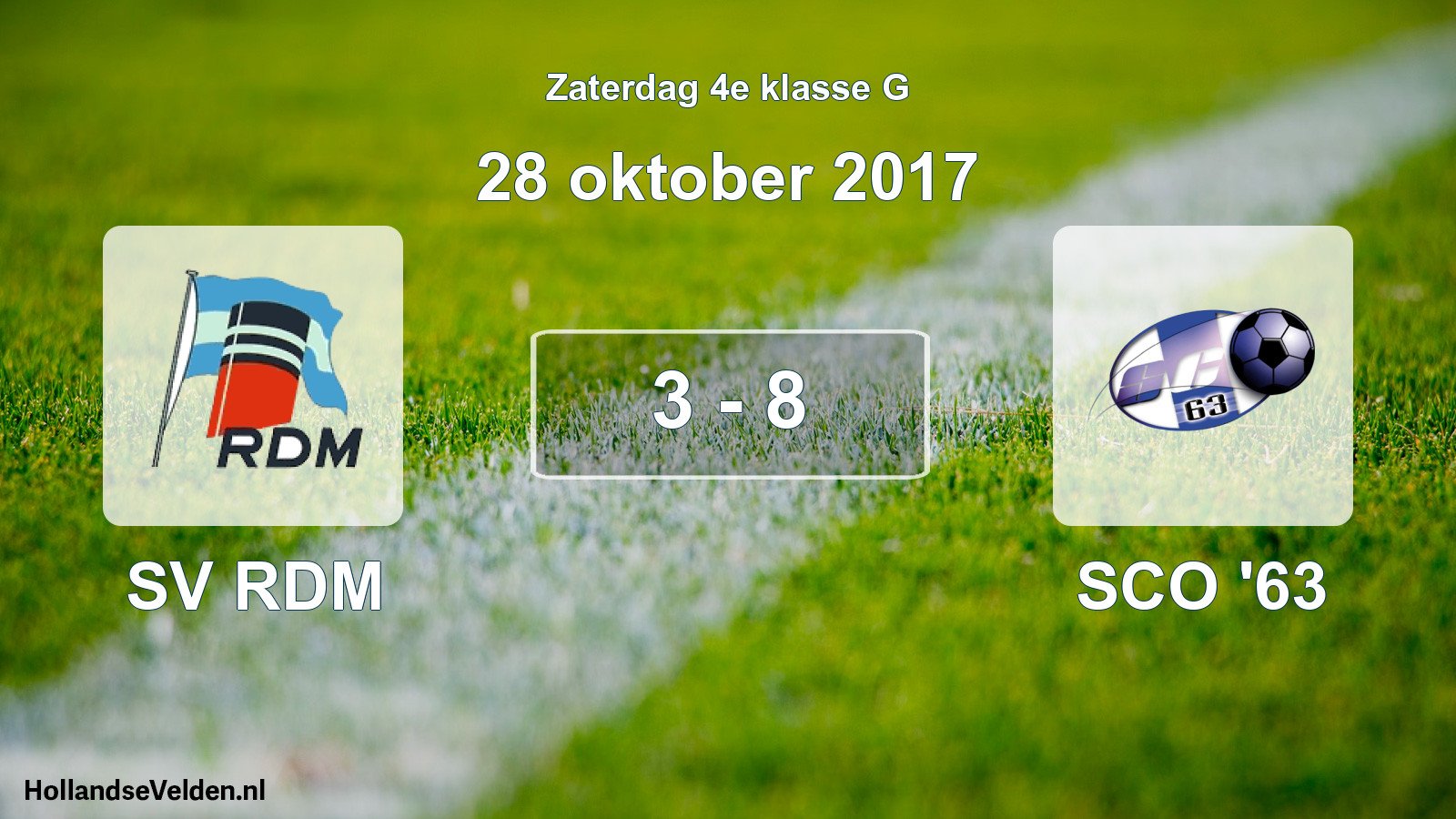 Total number of matches played: SV RDM - SCO '63 3 - 8 (28 October 2017)