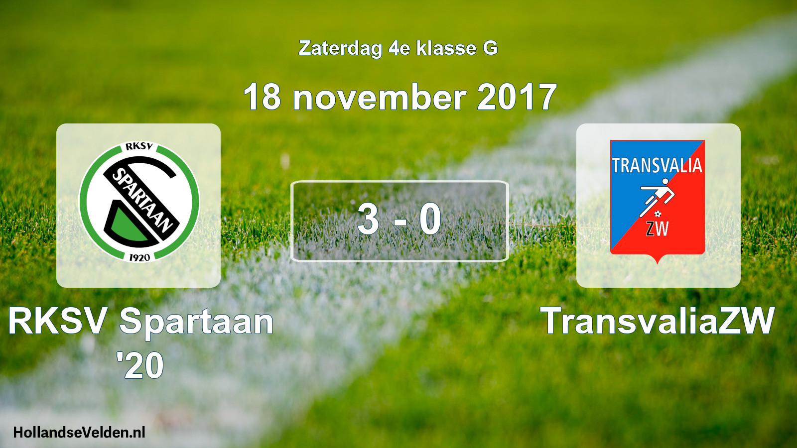 Total number of matches played: RKSV Spartaan '20 - TransvaliaZW 3 - 0 (18 November 2017)