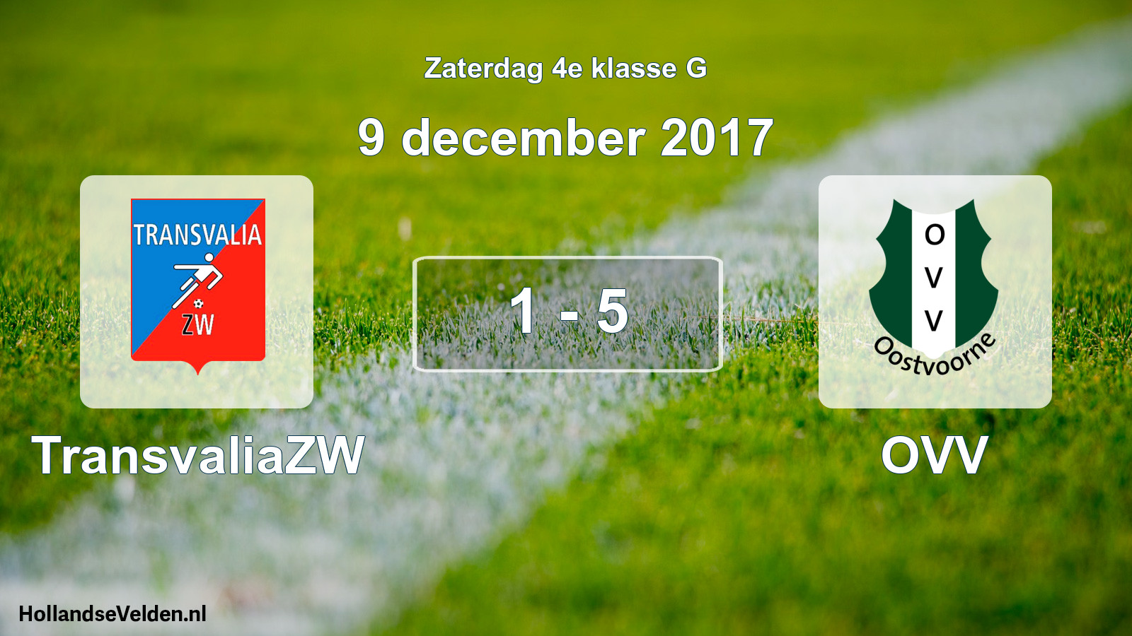 Total number of matches played: TransvaliaZW - OVV 1 - 5 (9 December 2017)
