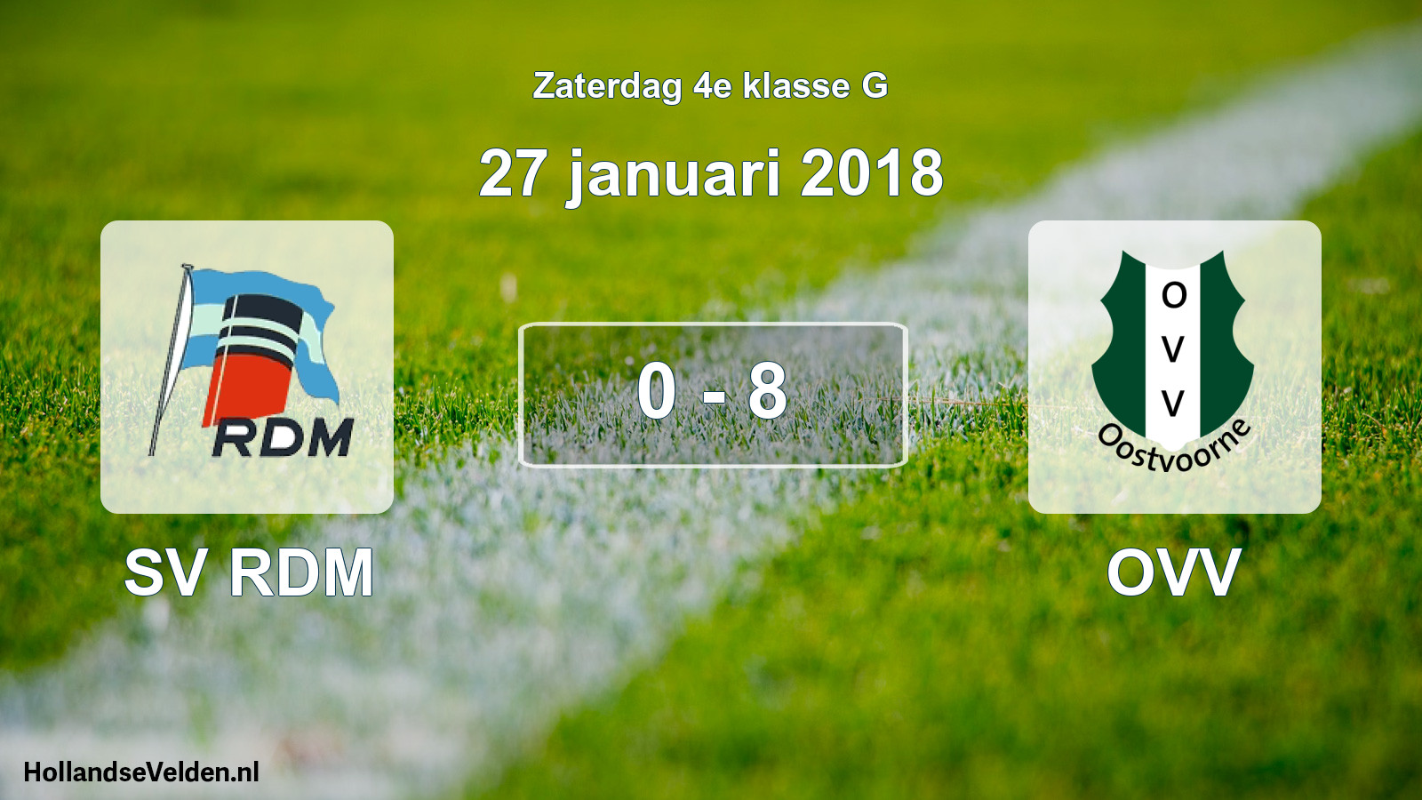 Total number of matches played: SV RDM - OVV 0 - 8 (27 January 2018)