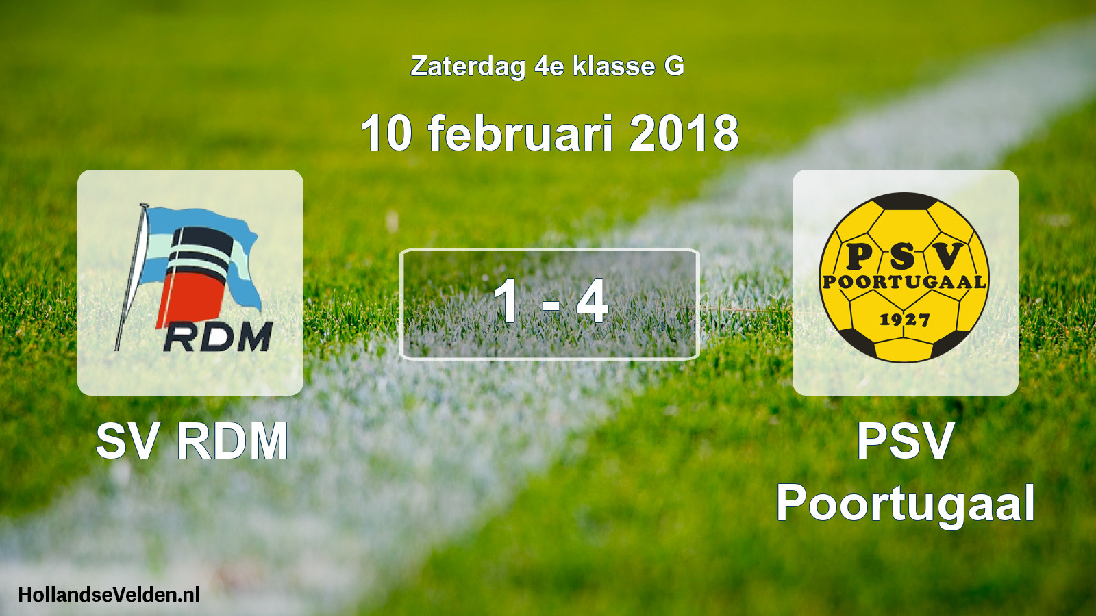 Total number of matches played: SV RDM - PSV Poortugaal 1 - 4 (10 February 2018)