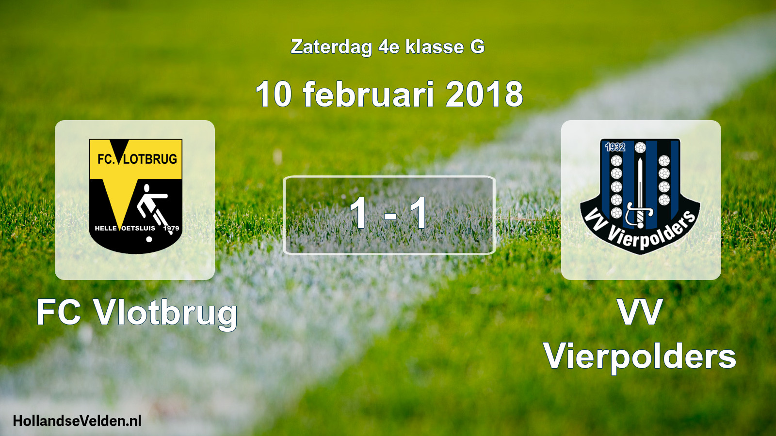 Total number of matches played: FC Vlotbrug - VV Vierpolders 1 - 1 (10 February 2018)