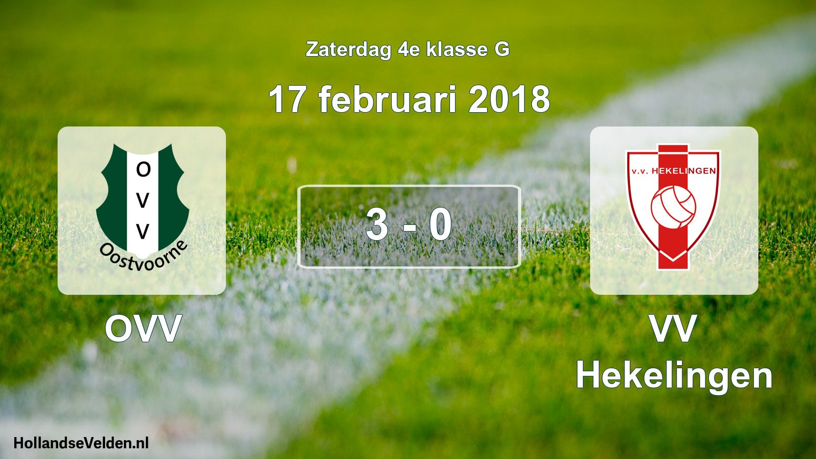 Total number of matches played: OVV - VV Hekelingen 3 - 0 (17 February 2018)