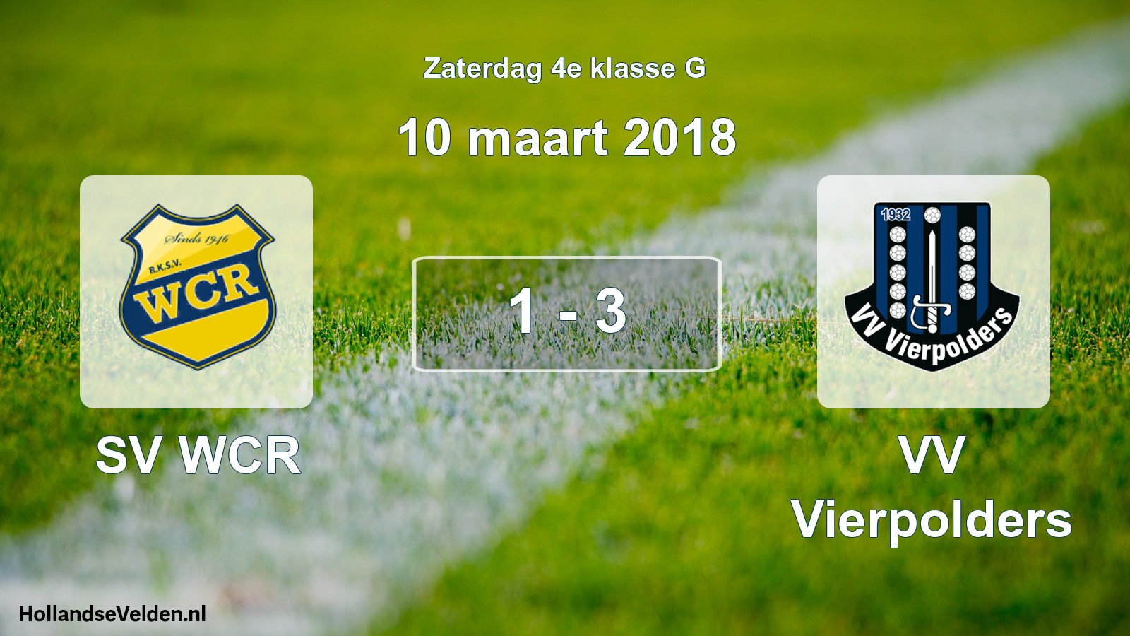 Total number of matches played: SV WCR - VV Vierpolders 1 - 3 (10 March 2018)