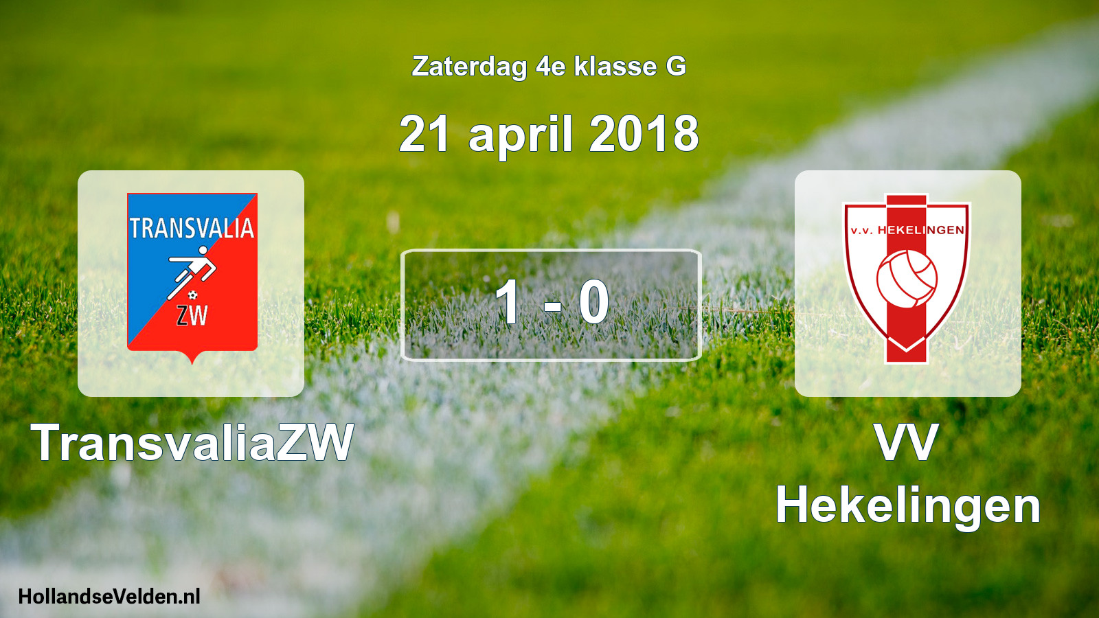 Total number of matches played: TransvaliaZW - VV Hekelingen 1 - 0 (21 April 2018)