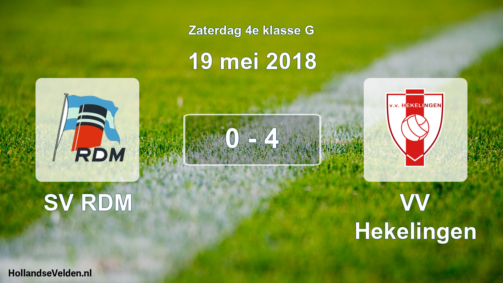 Total number of matches played: SV RDM - VV Hekelingen 0 - 4 (19 May 2018)