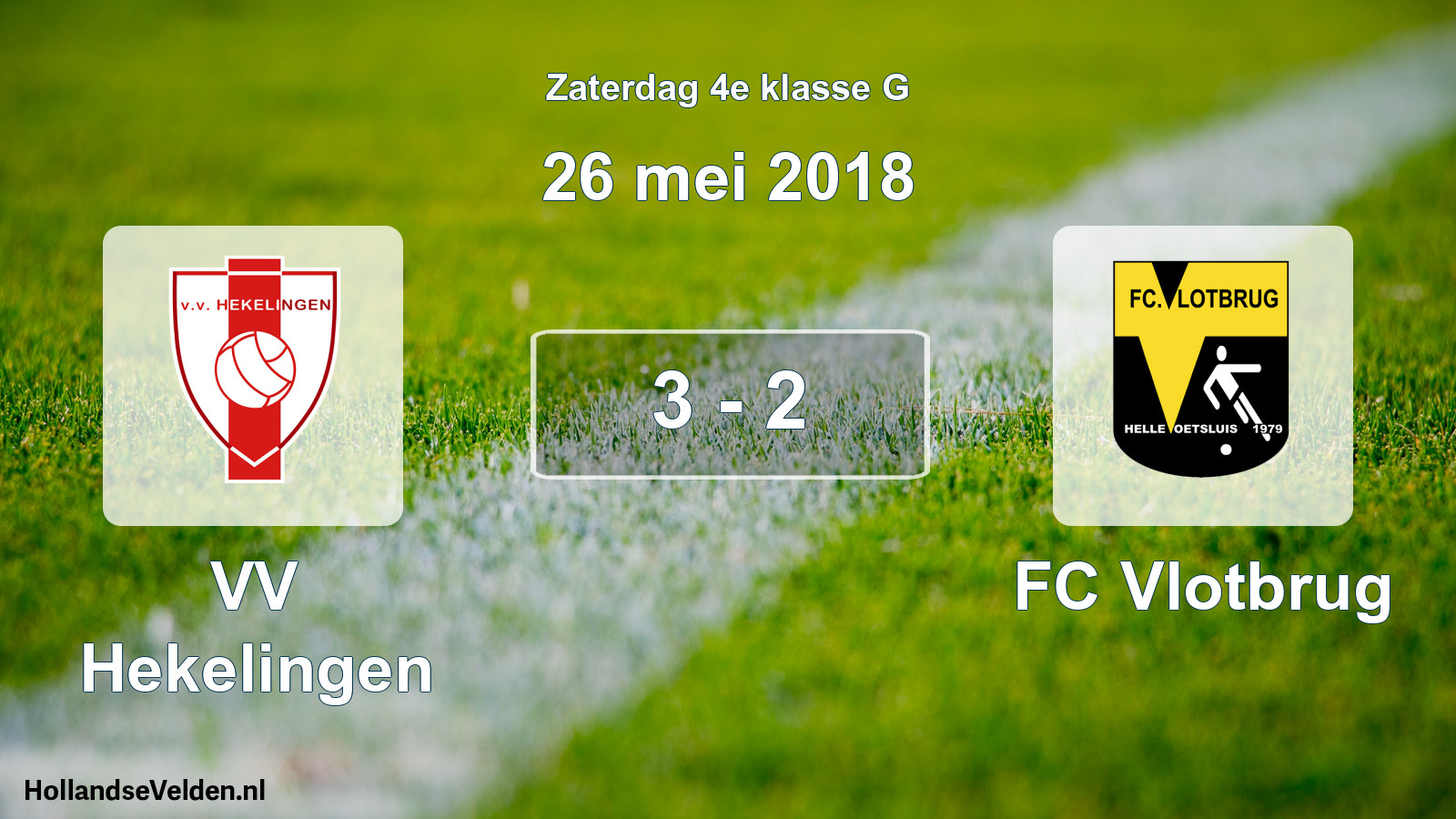 Total number of matches played: VV Hekelingen - FC Vlotbrug 3 - 2 (26 May 2018)