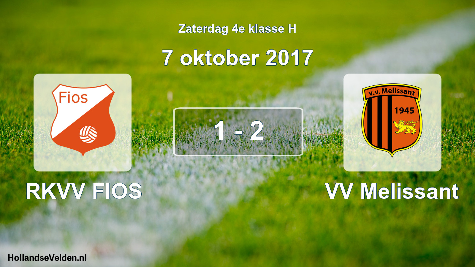Total number of matches played: RKVV FIOS - VV Melissant 1 - 2 (7 October 2017)