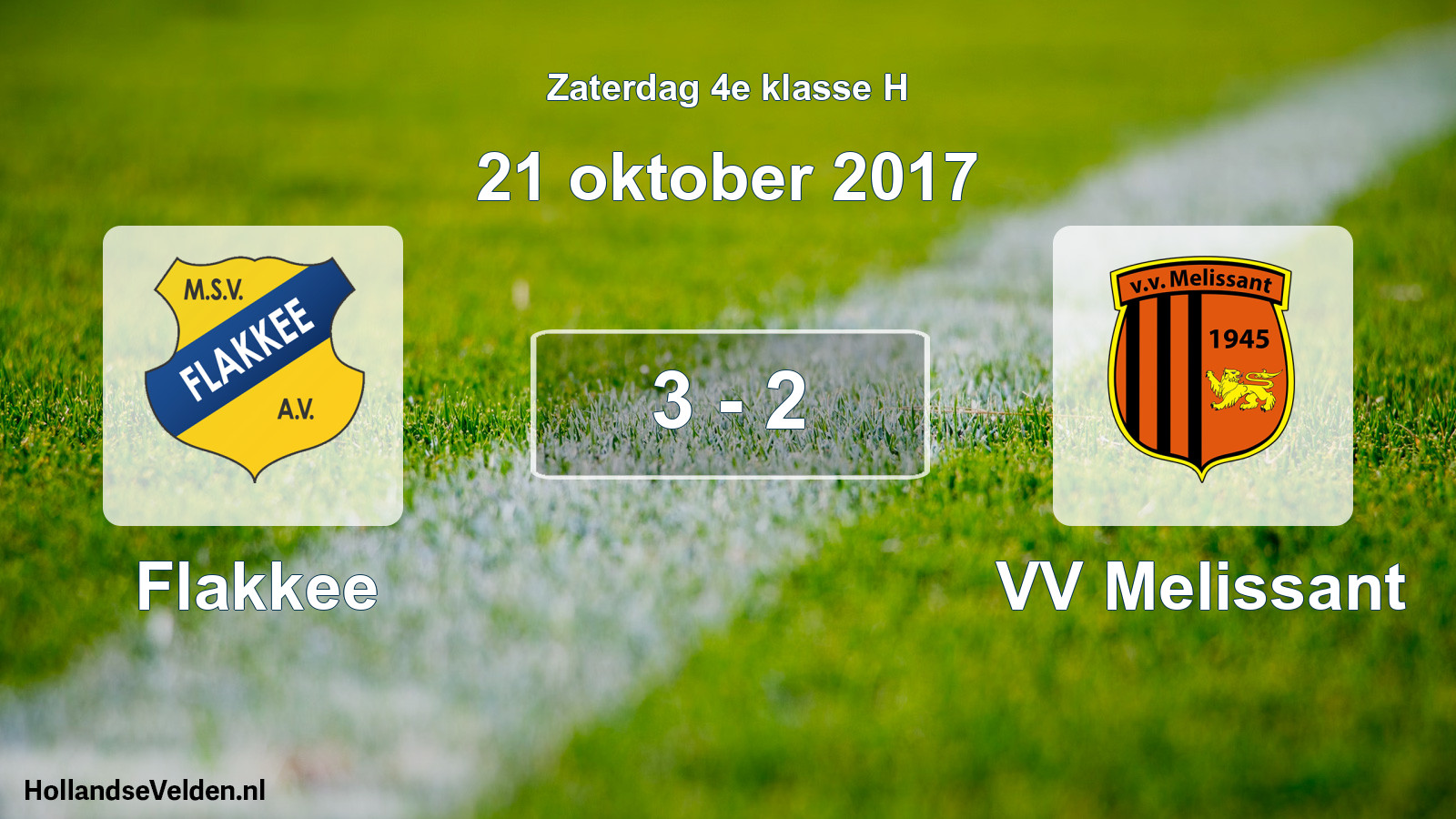 Total number of matches played: Flakkee - VV Melissant 3 - 2 (21 October 2017)