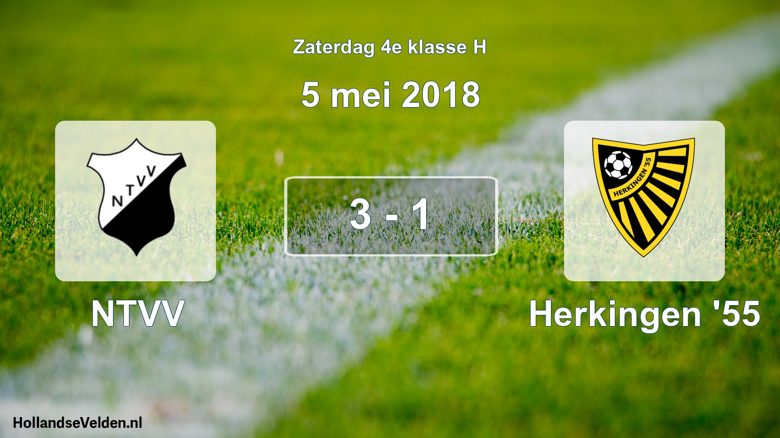 Total number of matches played: NTVV - Herkingen '55 3 - 1 (5 May 2018)