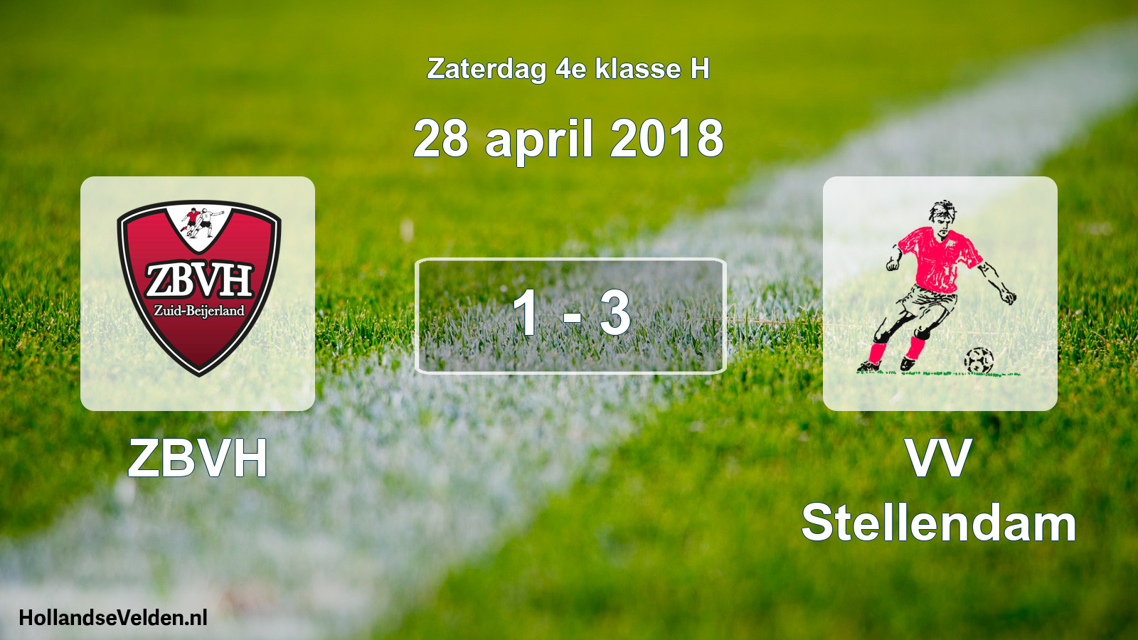 Total number of matches played: ZBVH - VV Stellendam 1 - 3 (28 April 2018)