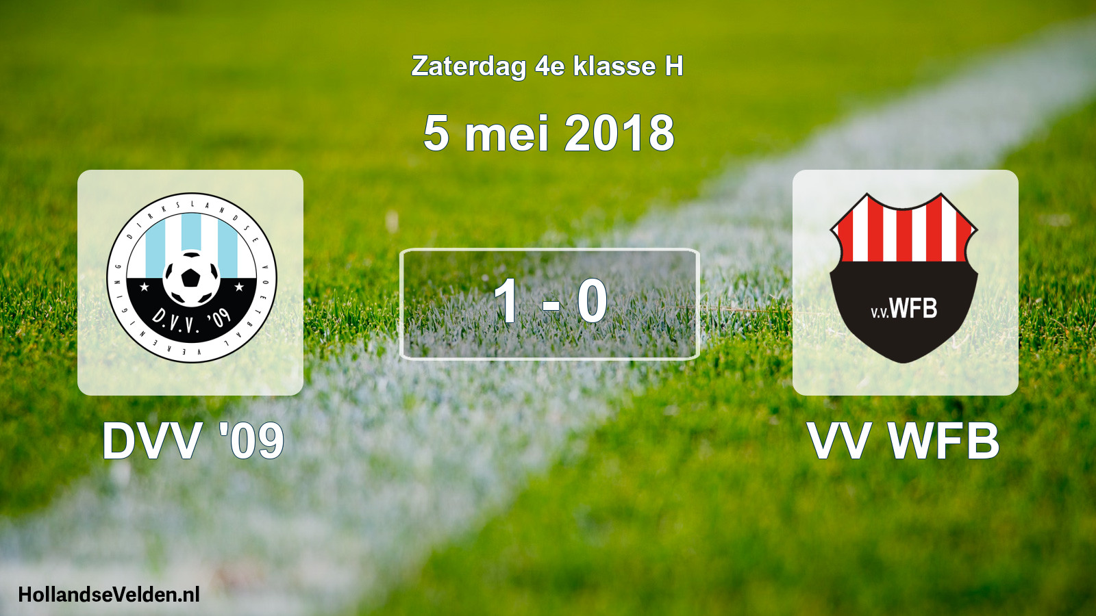 Total number of matches played: DVV '09 - VV WFB 1 - 0 (5 May 2018)