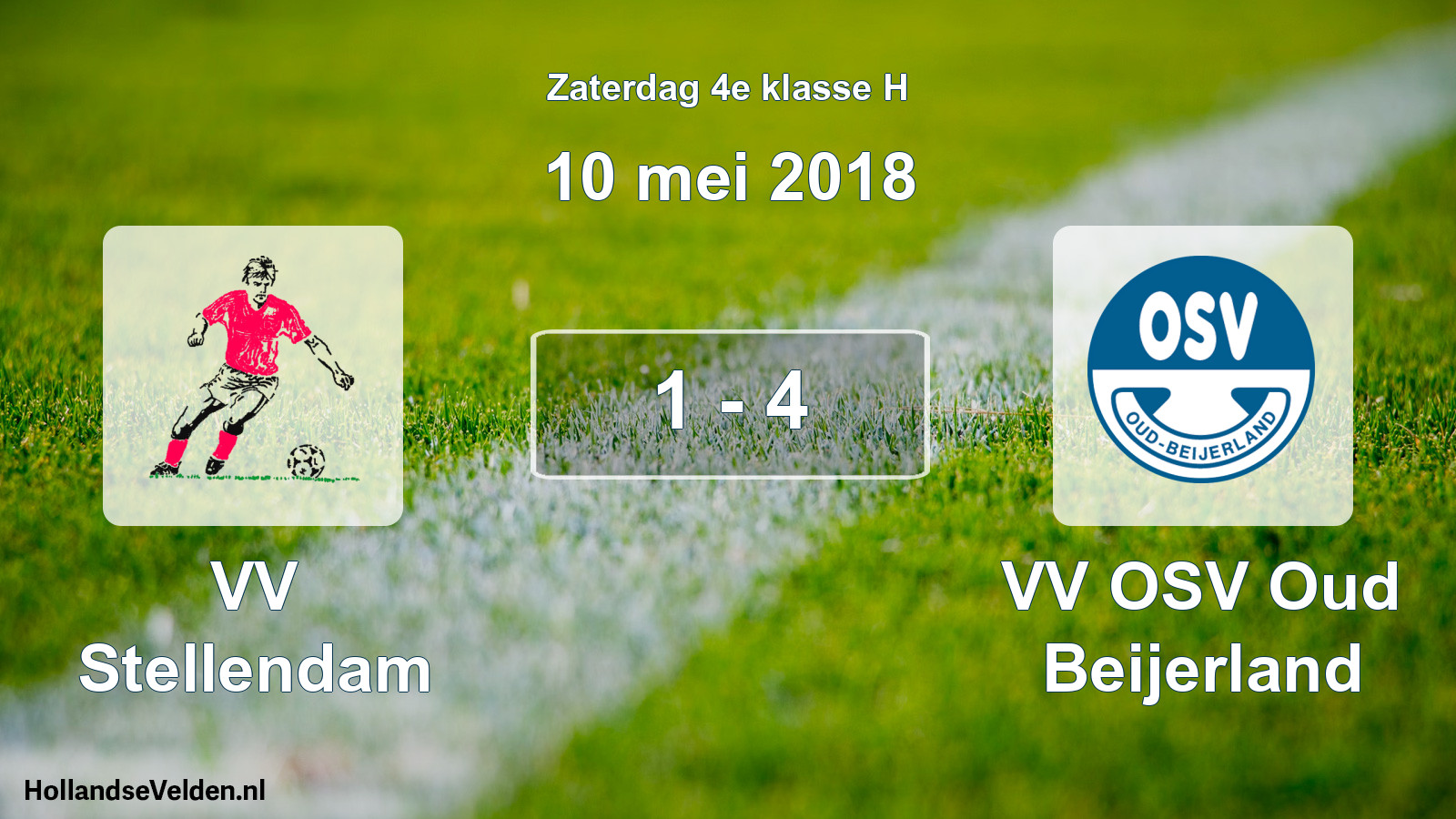 Total number of matches played: VV Stellendam - VV OSV Oud Beijerland 1 - 4 (10 May 2018)