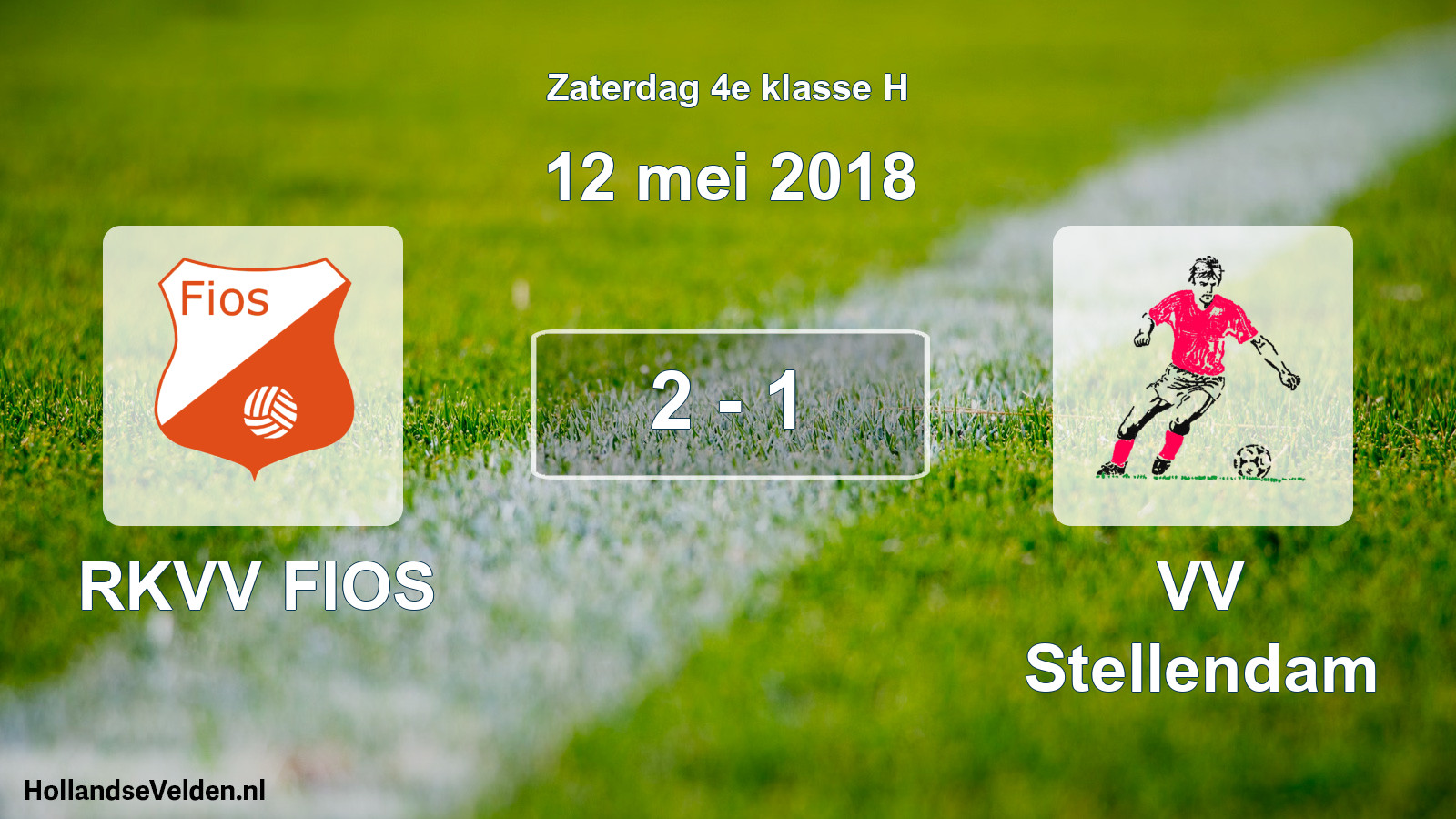 Total number of matches played: RKVV FIOS - VV Stellendam 2 - 1 (12 May 2018)