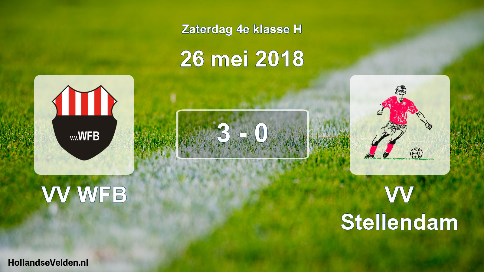 Total number of matches played: VV WFB - VV Stellendam 3 - 0 (26 May 2018)
