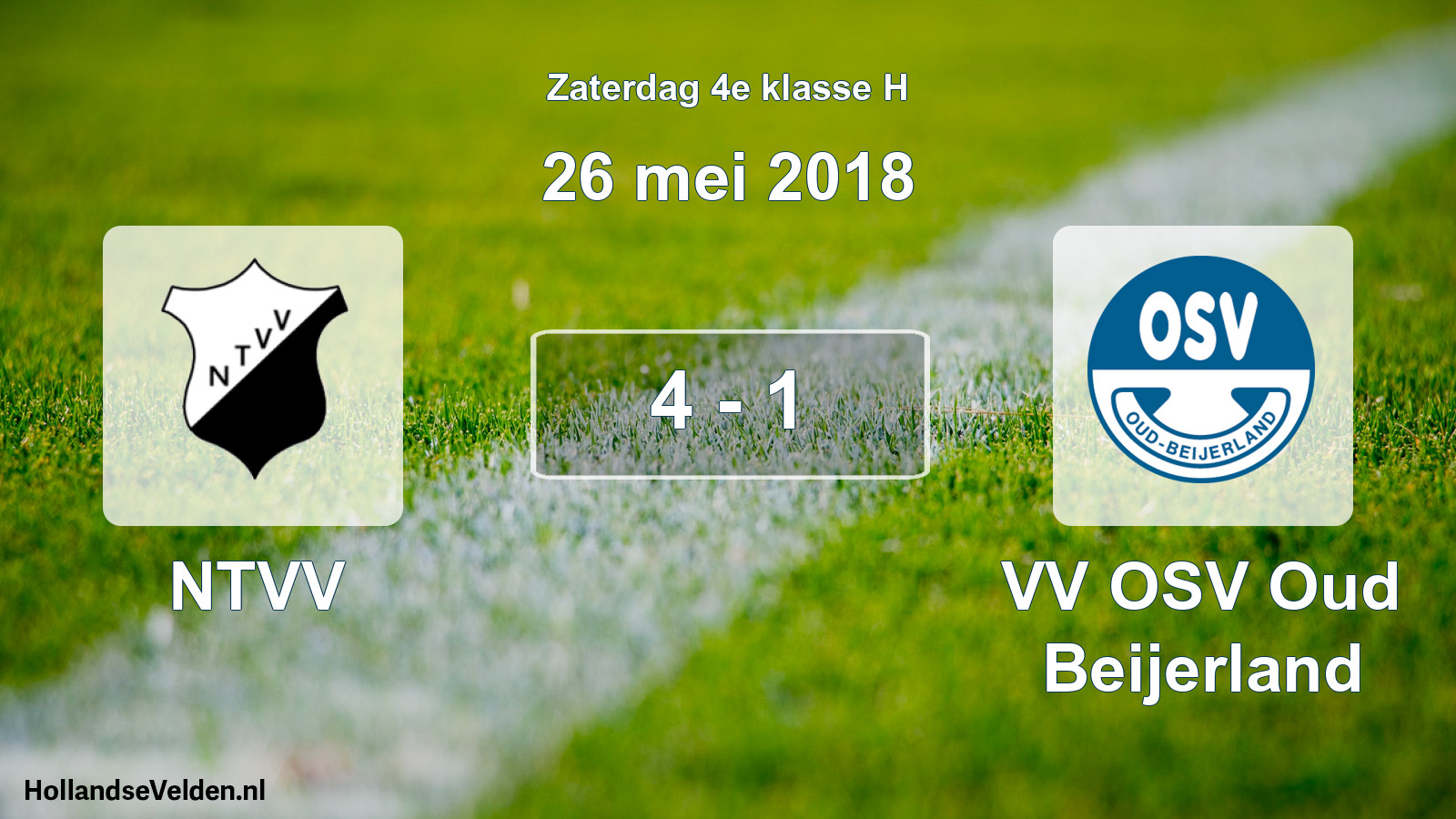 Total number of matches played: NTVV - VV OSV Oud Beijerland 4 - 1 (26 May 2018)