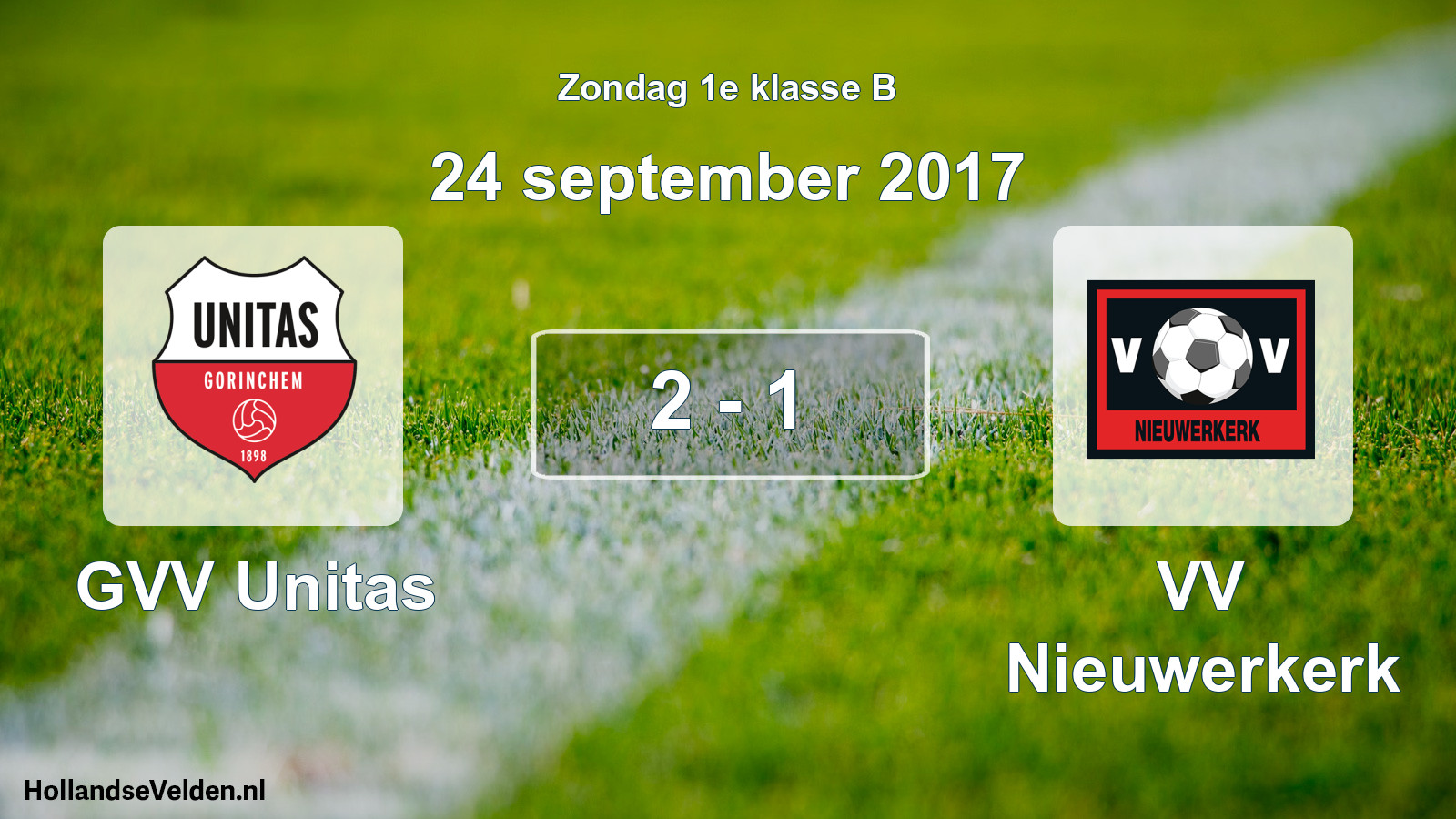 Total number of matches played: GVV Unitas - VV Nieuwerkerk 2 - 1 (24 September 2017)