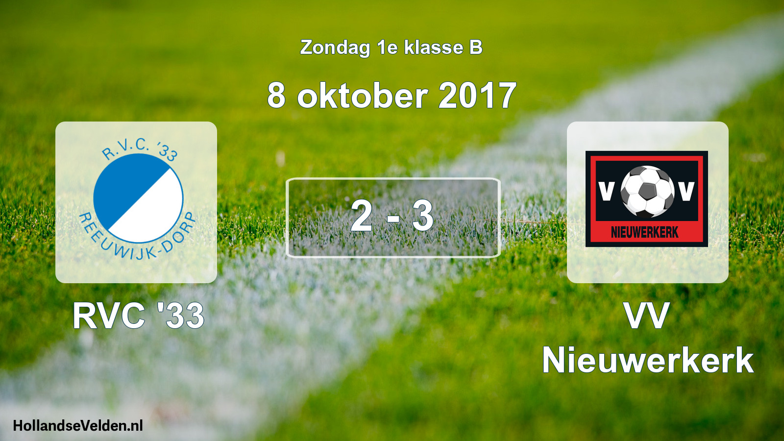 Total number of matches played: RVC '33 - VV Nieuwerkerk 2 - 3 (8 October 2017)