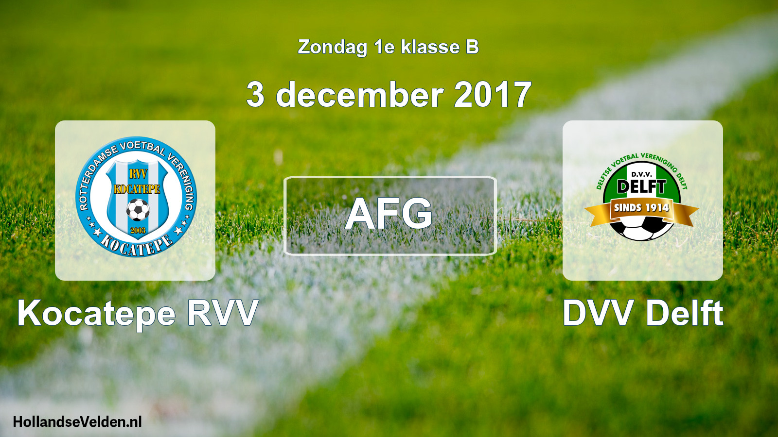 Scheduled Match: Kocatepe RVV - DVV Delft (3 December 2017)