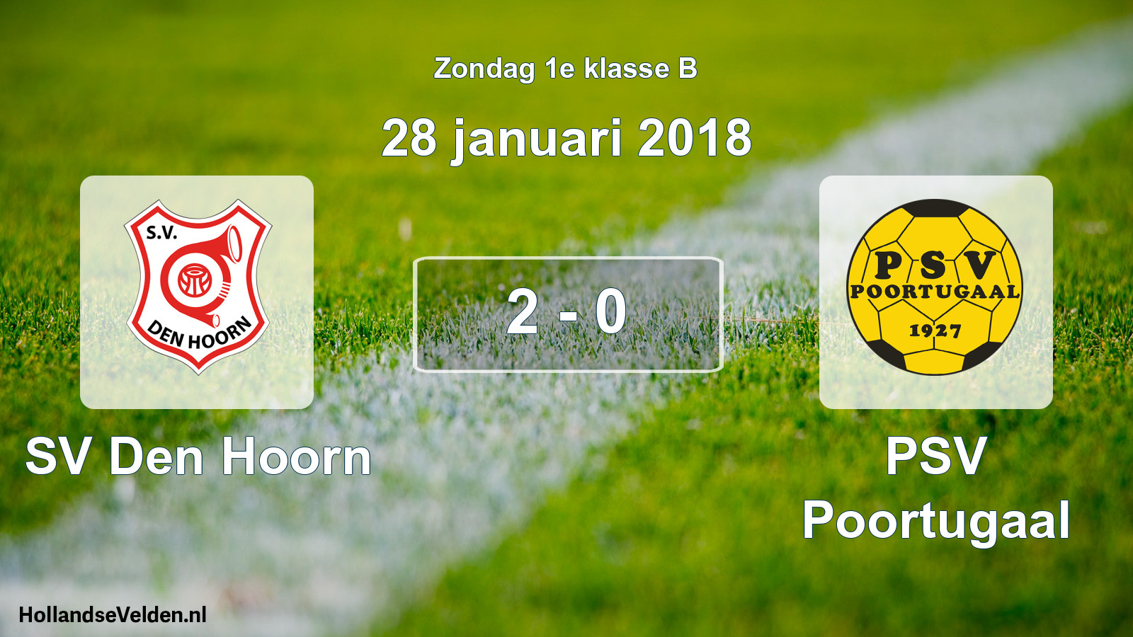 Total number of matches played: SV Den Hoorn - PSV Poortugaal 2 - 0 (28 January 2018)