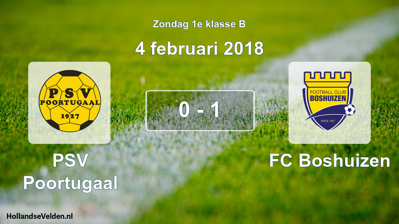 Total number of matches played: PSV Poortugaal - FC Boshuizen 0 - 1 (4 February 2018)