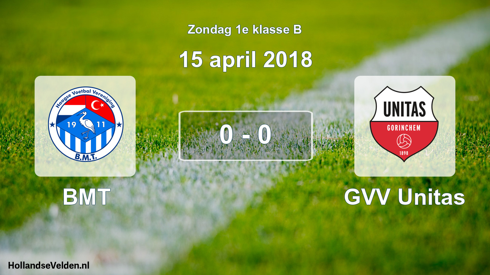Total number of matches played: BMT - GVV Unitas 0 - 0 (15 April 2018)