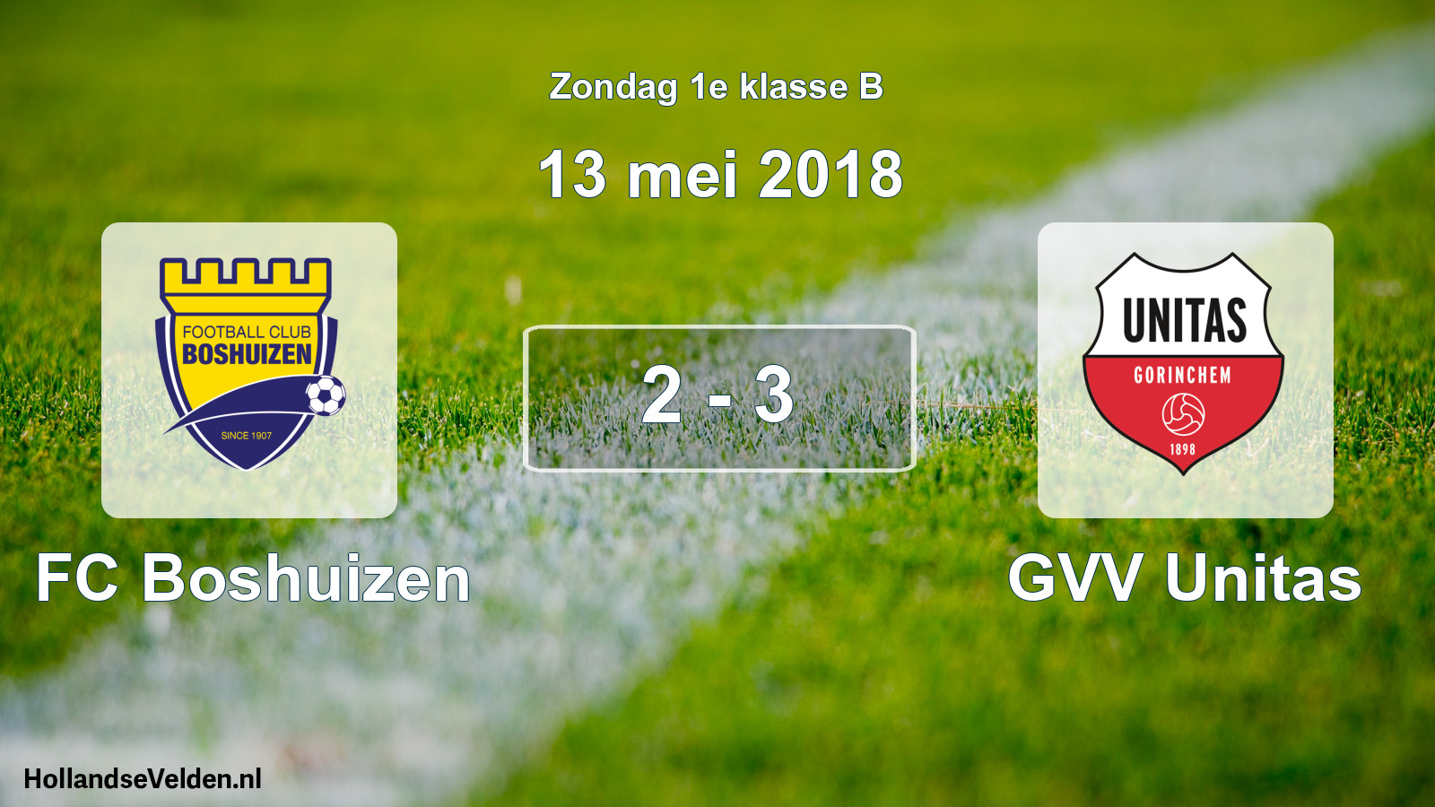 Total number of matches played: FC Boshuizen - GVV Unitas 2 - 3 (13 May 2018)