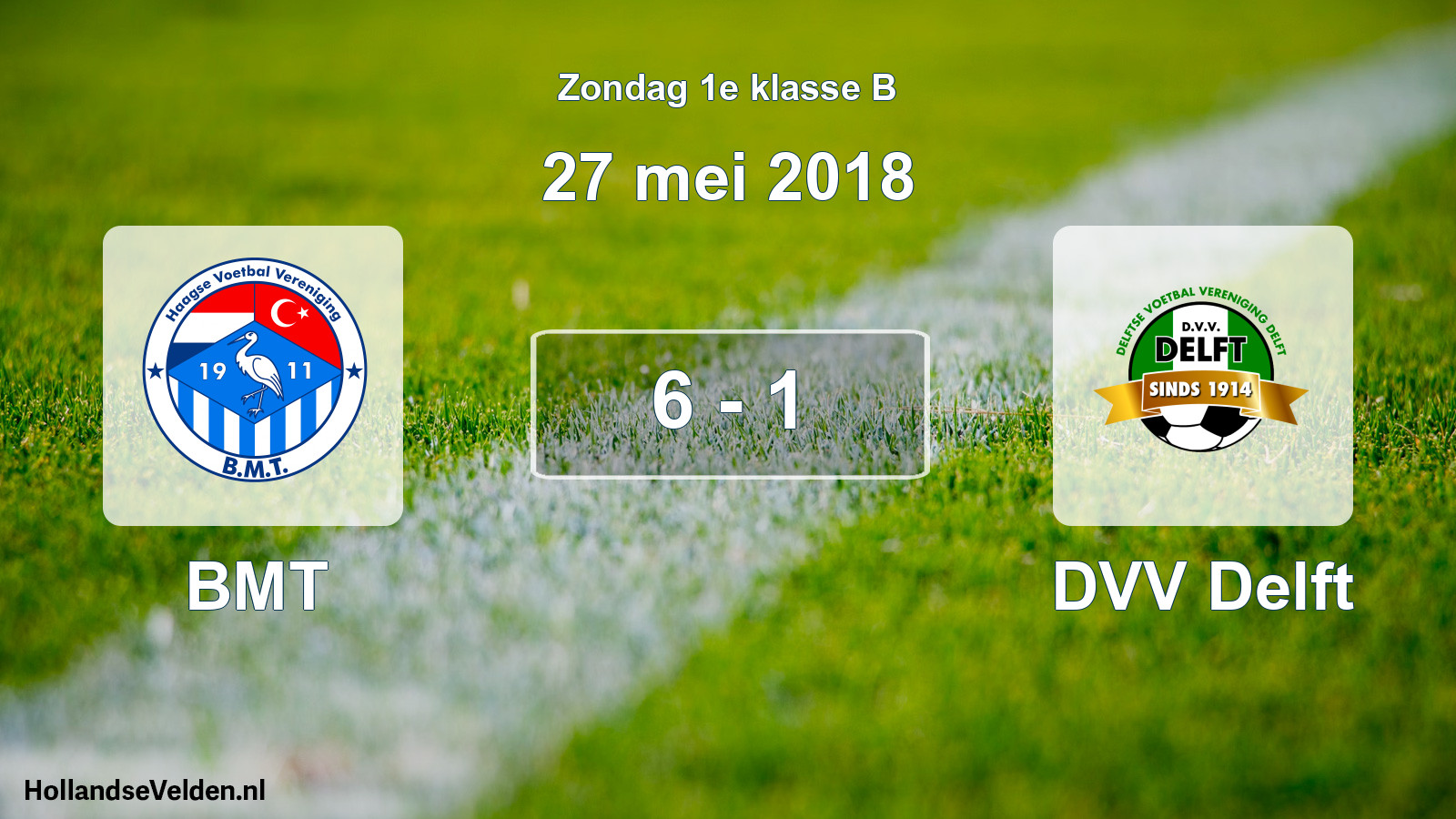 Total number of matches played: BMT - DVV Delft 6 - 1 (27 May 2018)