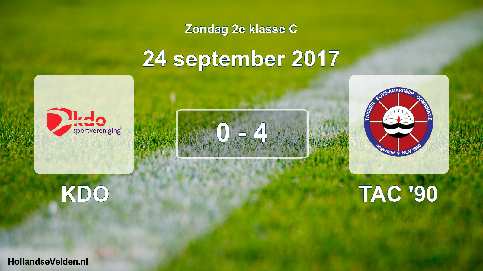 Total number of matches played: KDO - TAC '90 0 - 4 (24 September 2017)