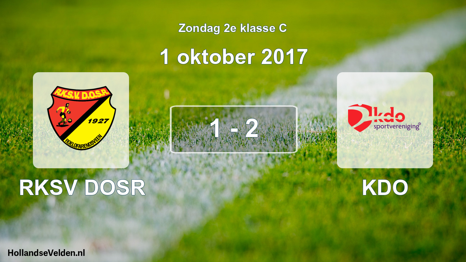 Total number of matches played: RKSV DOSR - KDO 1 - 2 (1 October 2017)