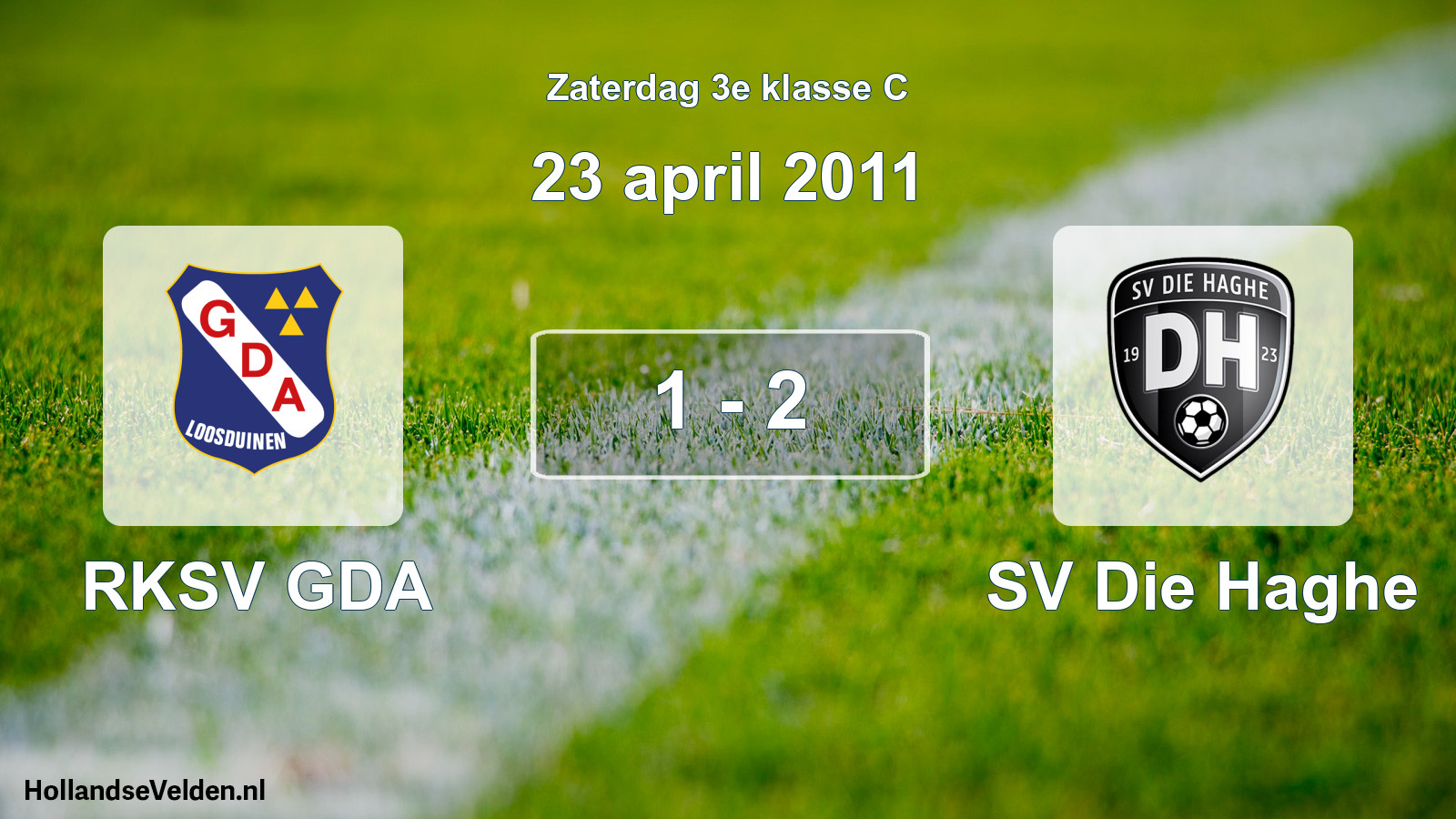 Total number of matches played: RKSV GDA - SV Die Haghe 1 - 2 (23 April 2011)