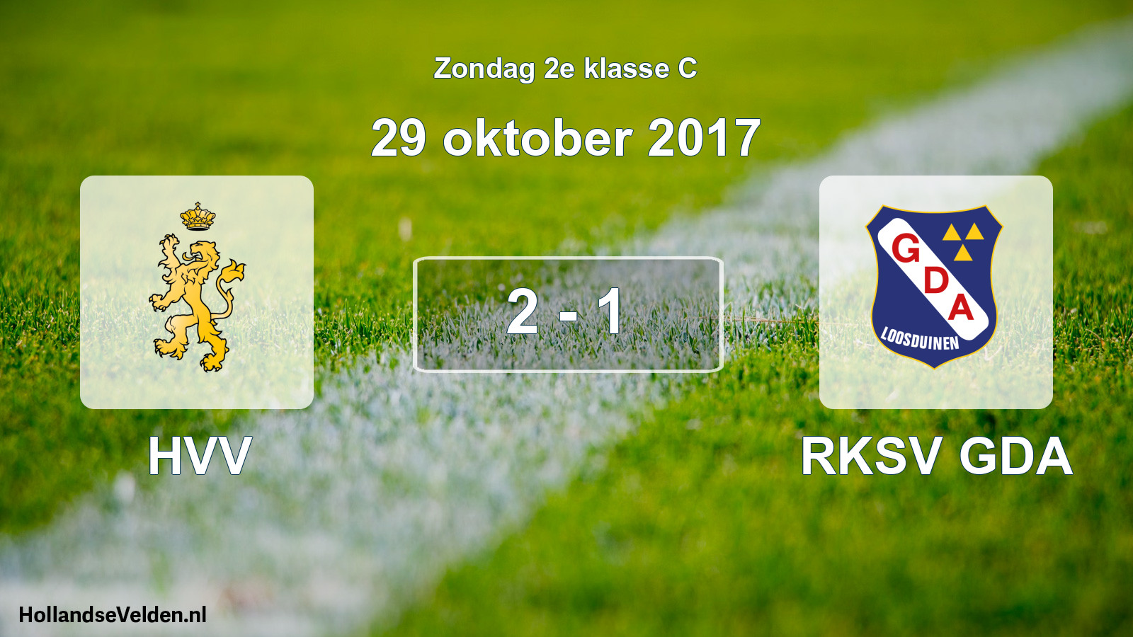 Total number of matches played: HVV - RKSV GDA 2 - 1 (29 October 2017)