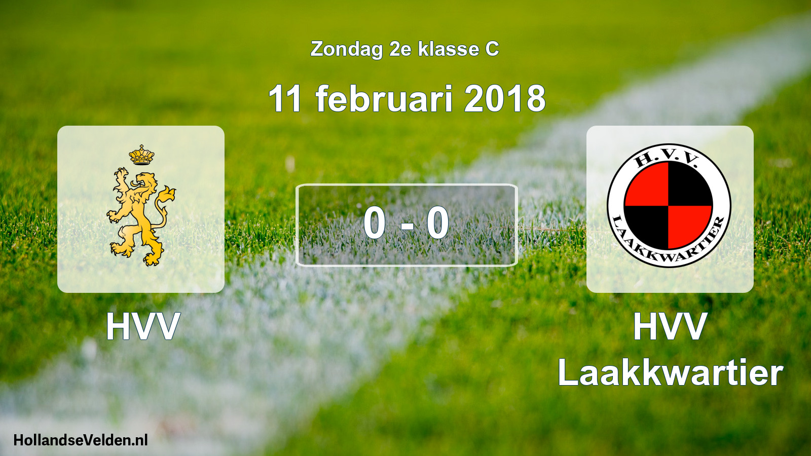 Total number of matches played: HVV - HVV Laakkwartier 0 - 0 (11 February 2018)
