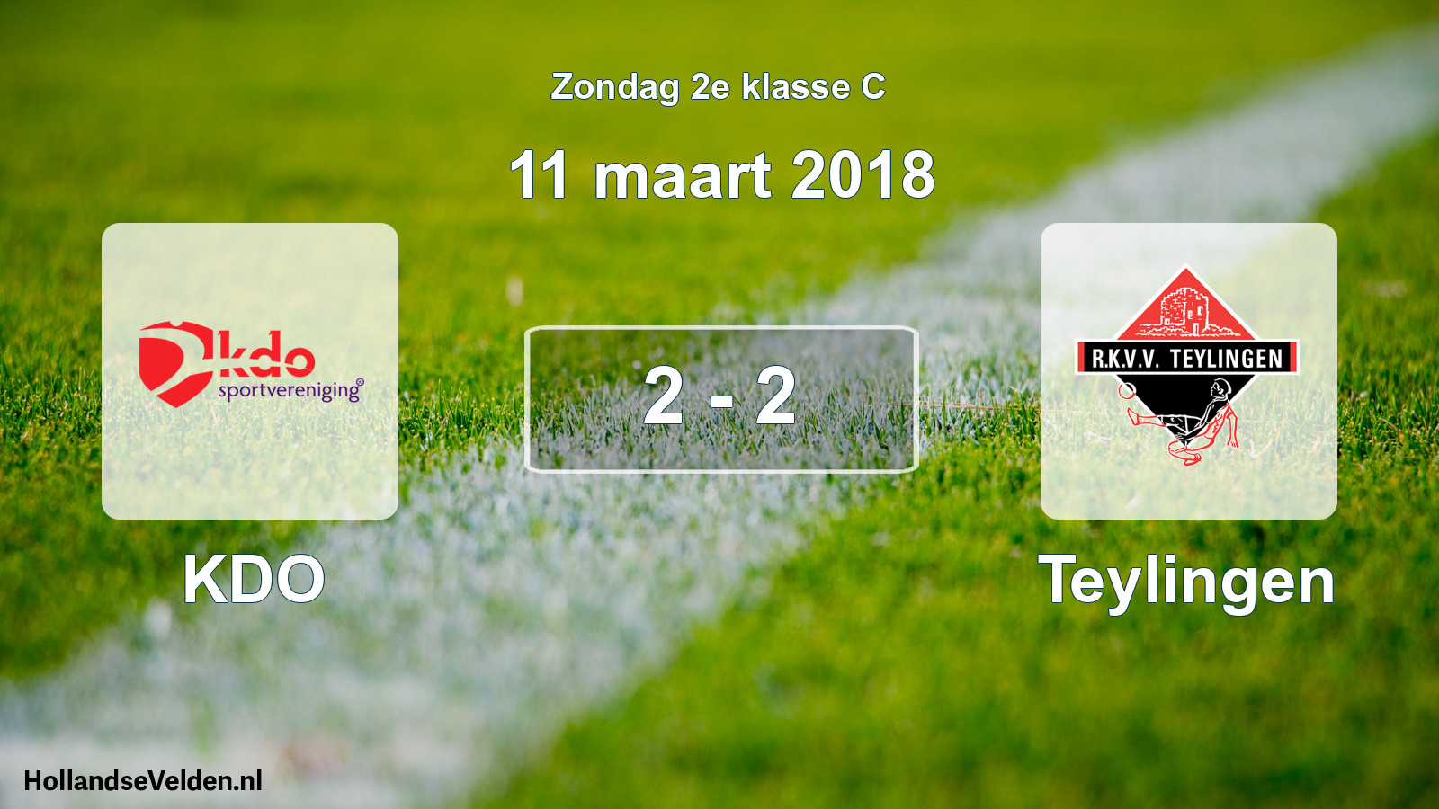Total number of matches played: KDO - Teylingen 2 - 2 (11 March 2018)