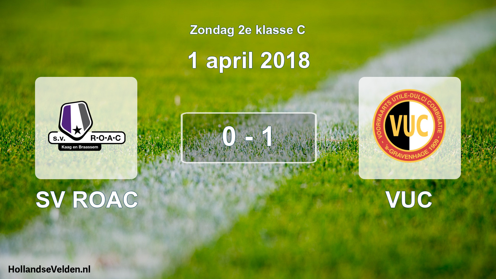 Total number of matches played: SV ROAC - VUC 0 - 1 (1 April 2018)