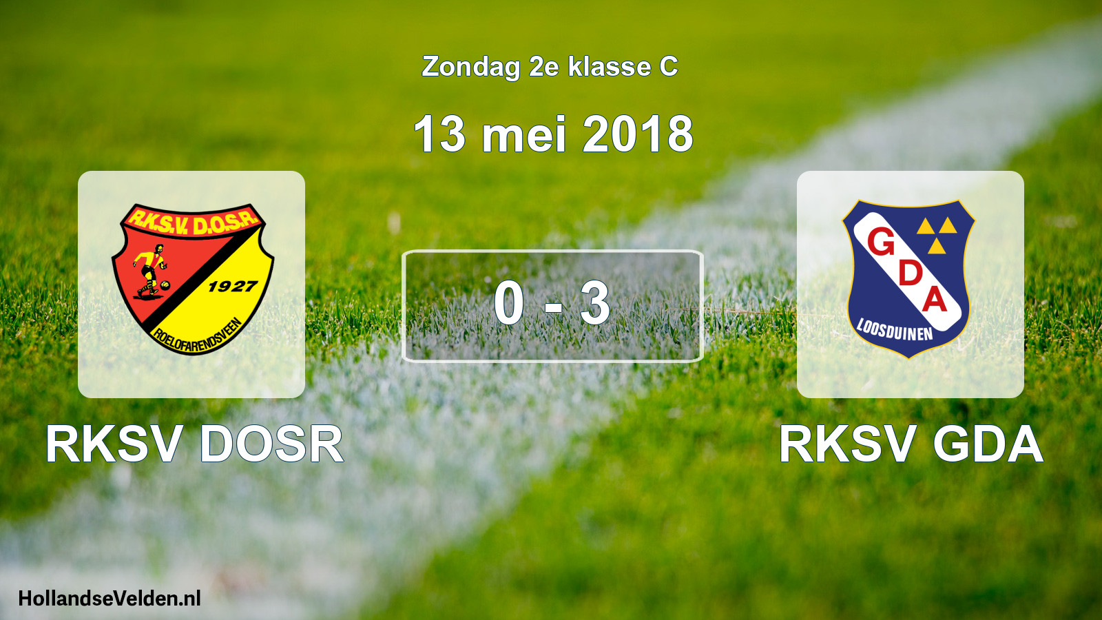 Total number of matches played: RKSV DOSR - RKSV GDA 0 - 3 (13 May 2018)