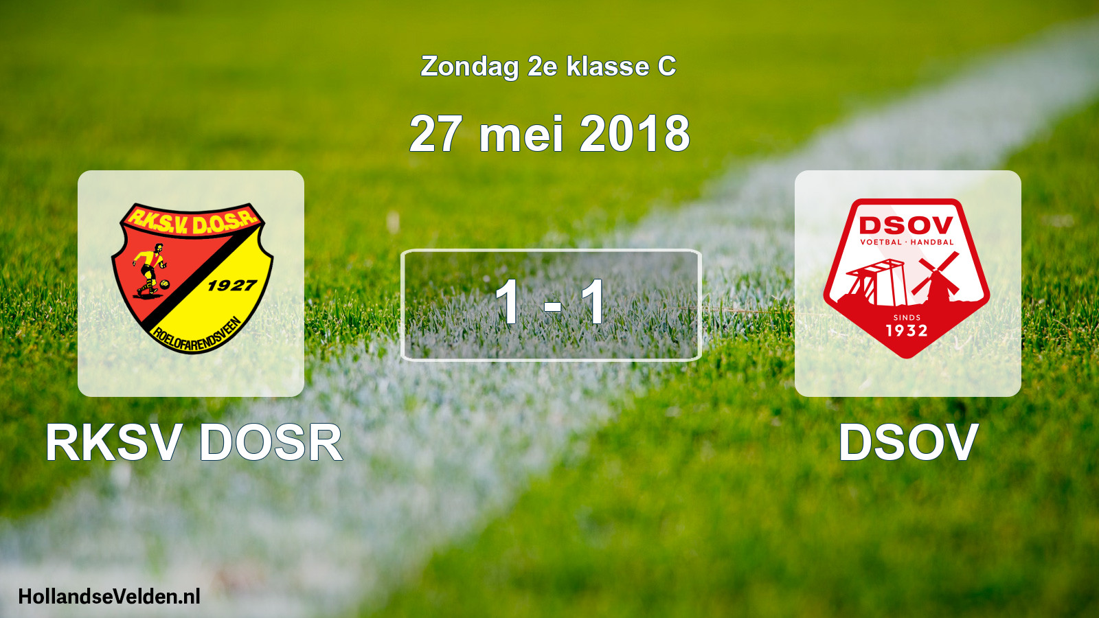 Total number of matches played: RKSV DOSR - DSOV 1 - 1 (27 May 2018)
