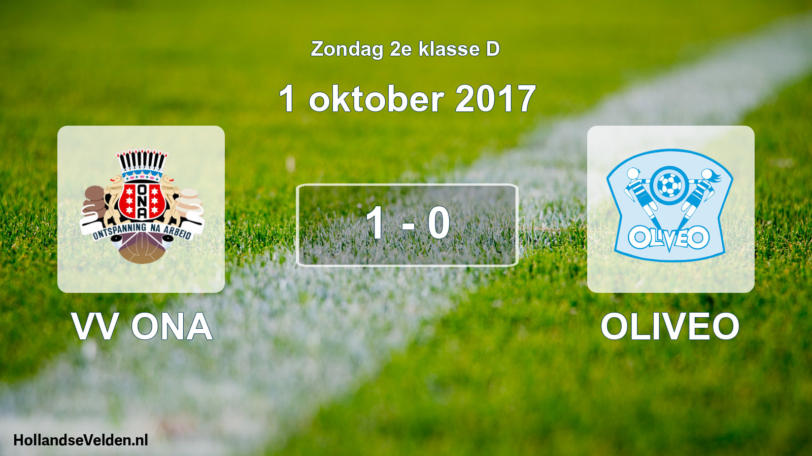 Total number of matches played: VV ONA - OLIVEO 1 - 0 (1 October 2017)