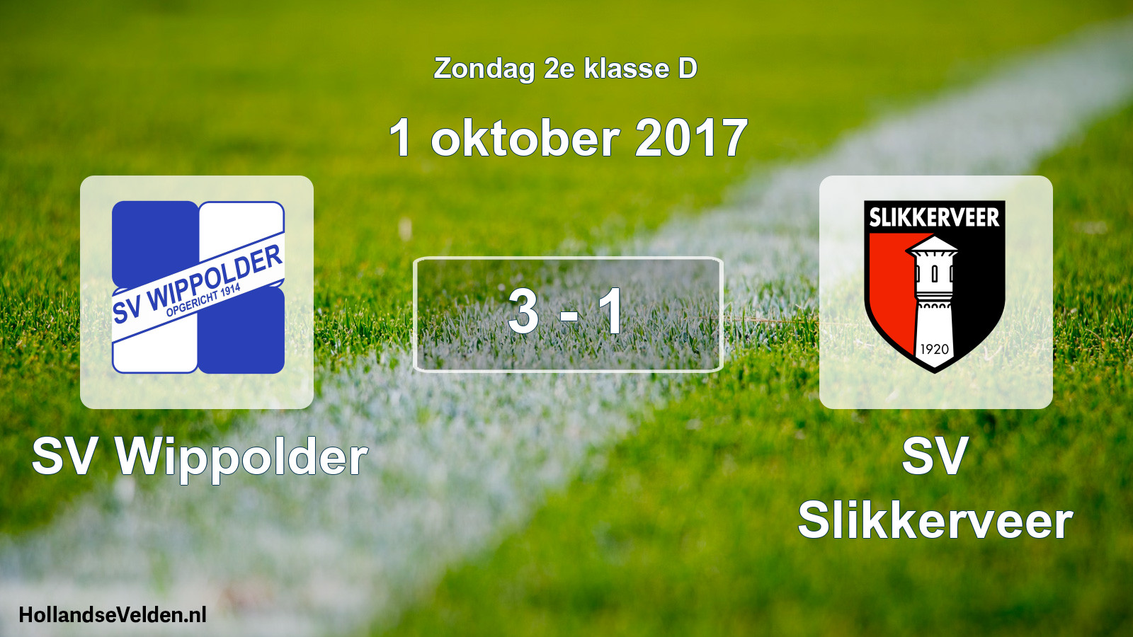 Total number of matches played: SV Wippolder - SV Slikkerveer 3 - 1 (1 October 2017)