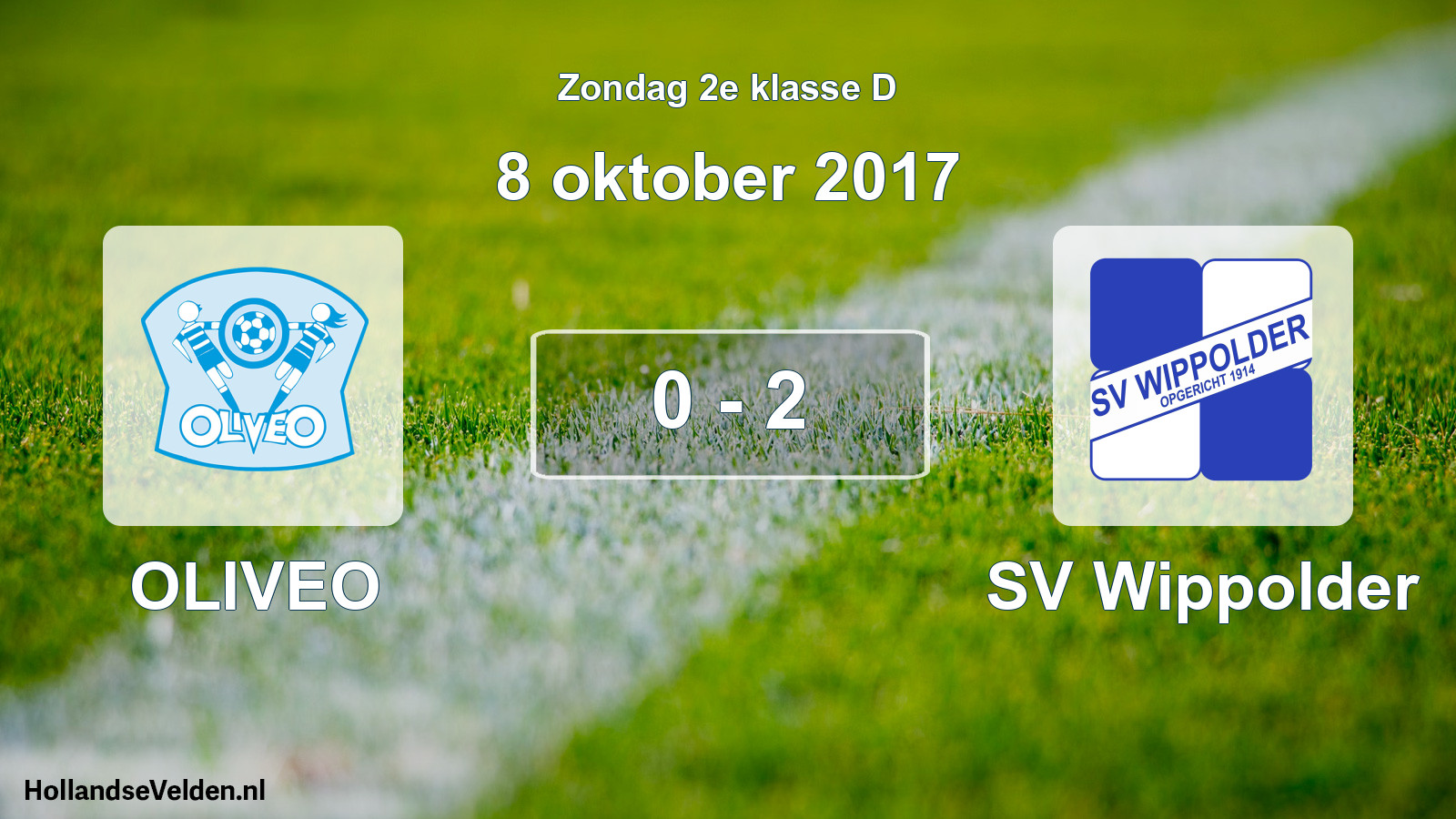 Total number of matches played: OLIVEO - SV Wippolder 0 - 2 (8 October 2017)