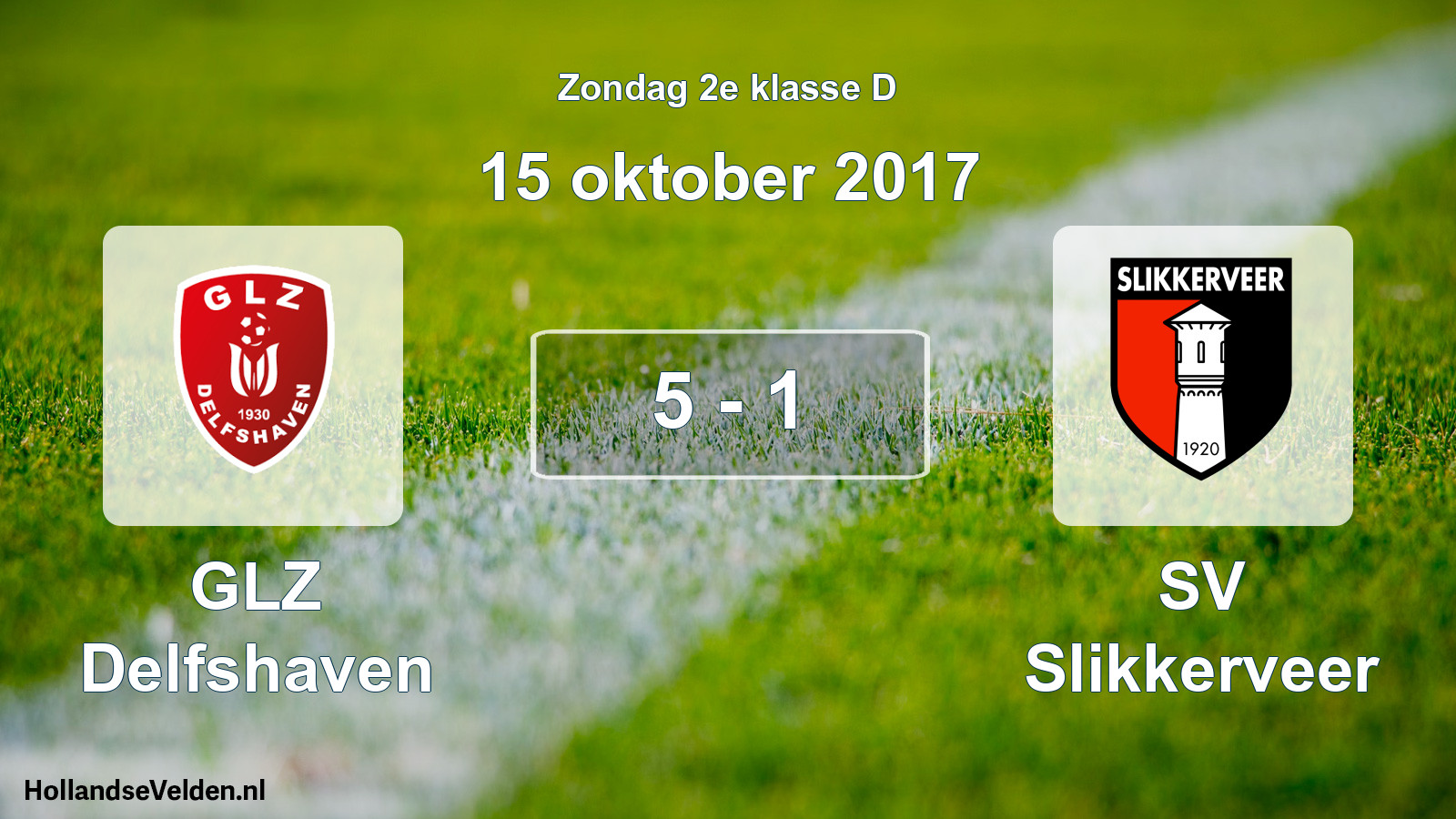 Total number of matches played: GLZ Delfshaven - SV Slikkerveer 5 - 1 (15 October 2017)