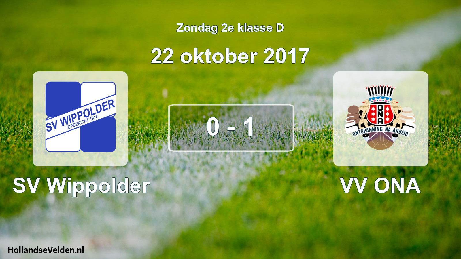 Total number of matches played: SV Wippolder - VV ONA 0 - 1 (22 October 2017)